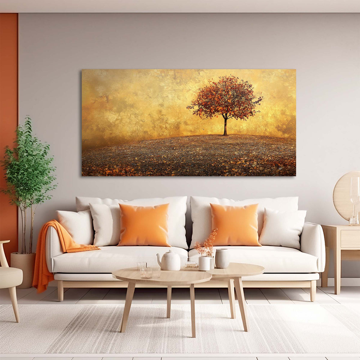 Red Abstract Nature Wall Art Art Deco Painting Prints Canvas Artwork Living Room Family Bedroom Office Decor
