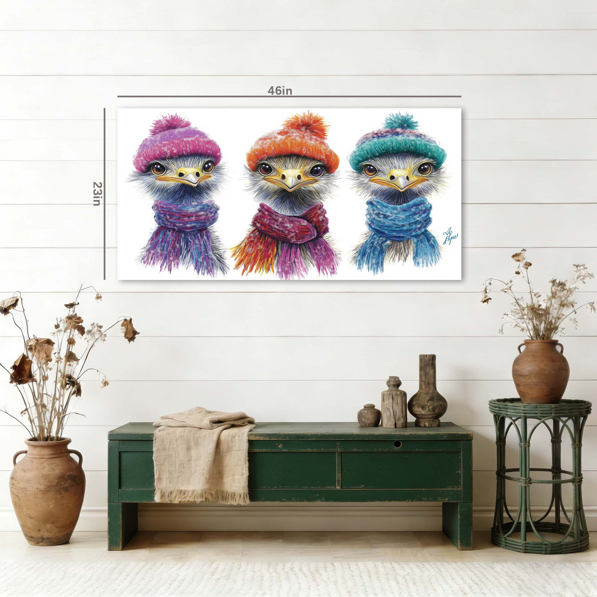 Navy Blue Pretty Birds Wall Art Modern Canvas Painting Prints Artwork Office Hallway Bedroom Living Room Decor