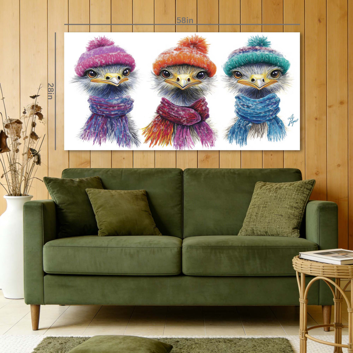 Navy Blue Pretty Birds Wall Art Modern Canvas Painting Prints Artwork Office Hallway Bedroom Living Room Decor