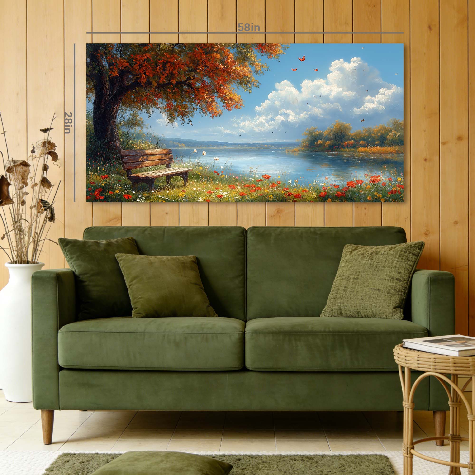Navy Blue Pretty Floral Wall Art Art Deco Painting Prints Canvas Artwork Living Room Family Bedroom Office Decor