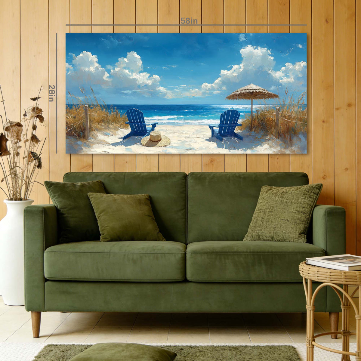 Navy Blue Nature Wall Art Paintings Print Canvas Painting Prints Modern Artwork Office Living Room Over the Couch Bedroom Decor