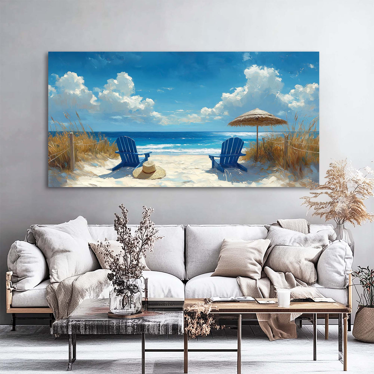 Navy Blue Nature Wall Art Paintings Print Canvas Painting Prints Modern Artwork Office Living Room Over the Couch Bedroom Decor