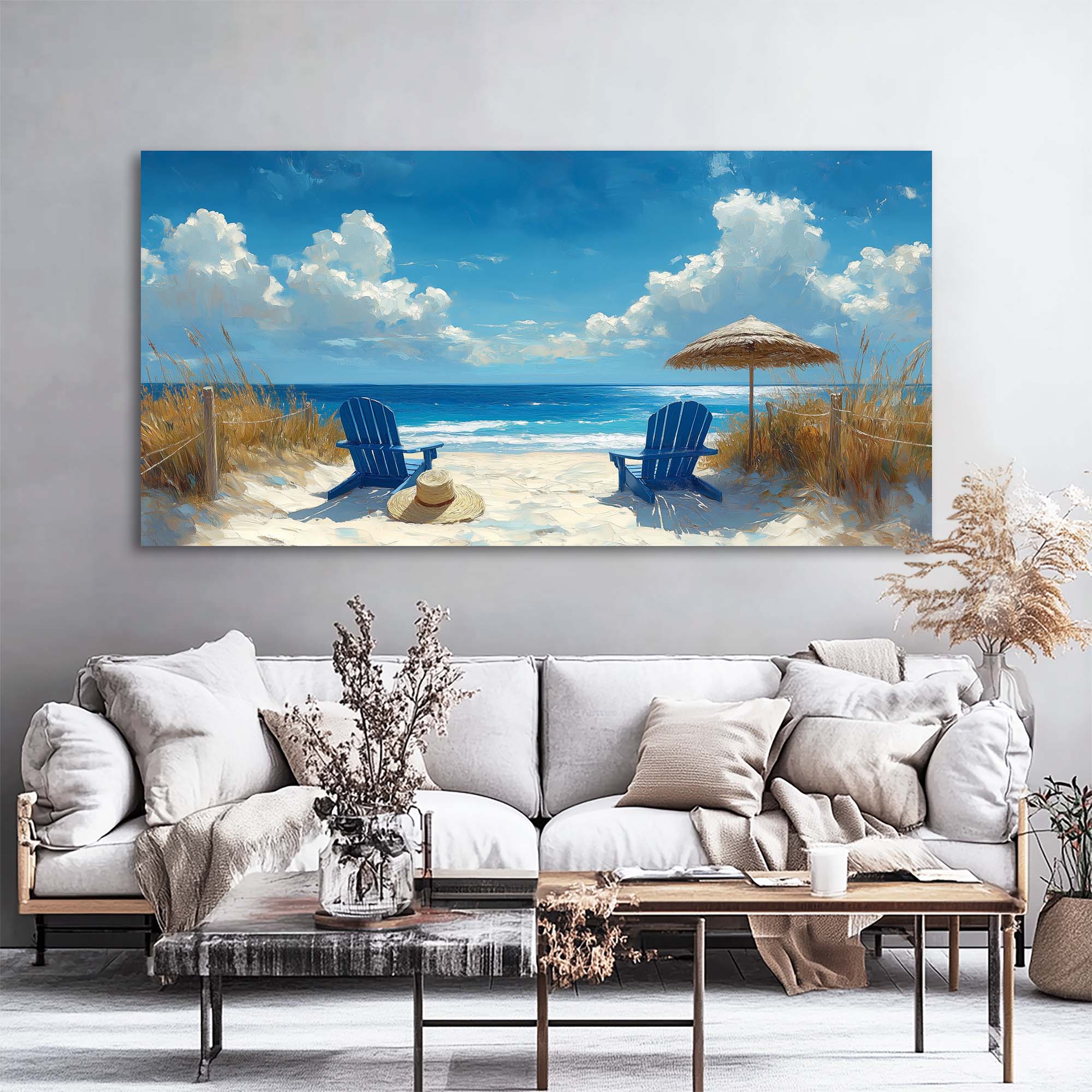 Navy Blue Nature Wall Art Paintings Print Canvas Painting Prints Modern Artwork Office Living Room Over the Couch Bedroom Decor