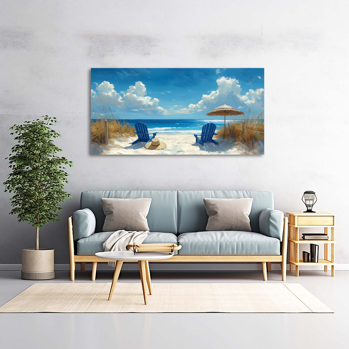 Navy Blue Nature Wall Art Paintings Print Canvas Painting Prints Modern Artwork Office Living Room Over the Couch Bedroom Decor