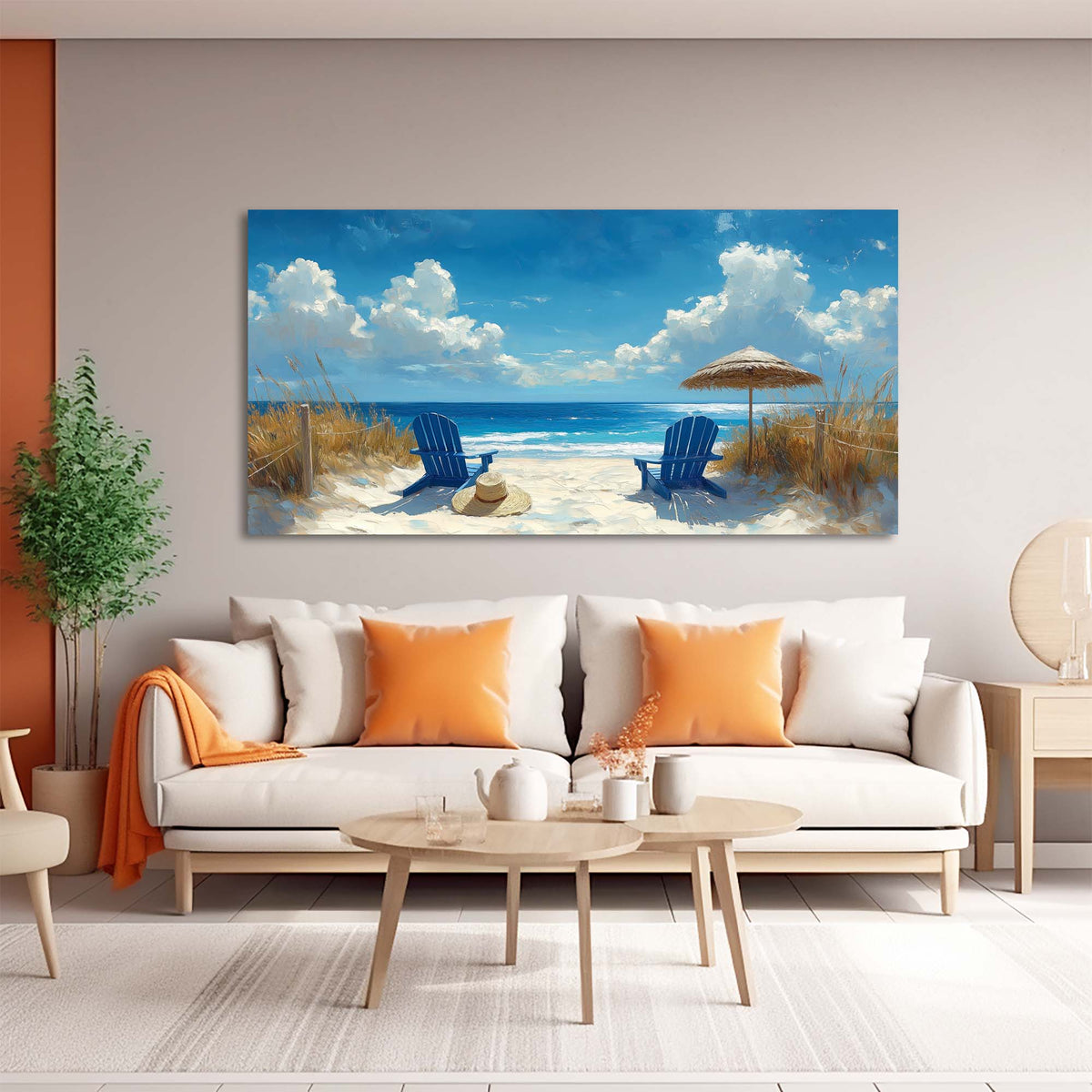 Navy Blue Nature Wall Art Paintings Print Canvas Painting Prints Modern Artwork Office Living Room Over the Couch Bedroom Decor