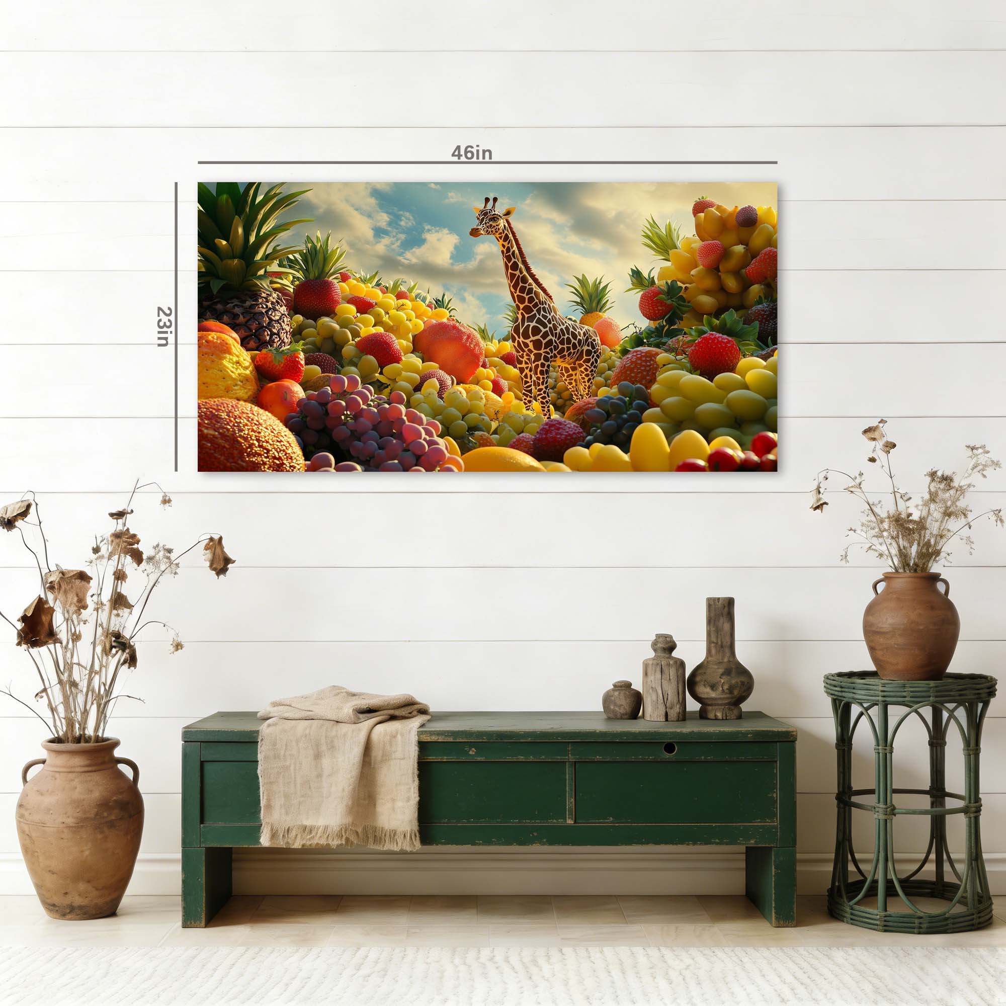Grape Fantasy Animals Wall Art for Living Room Canvas Painting Prints Artwork Family Bedroom Office Decor