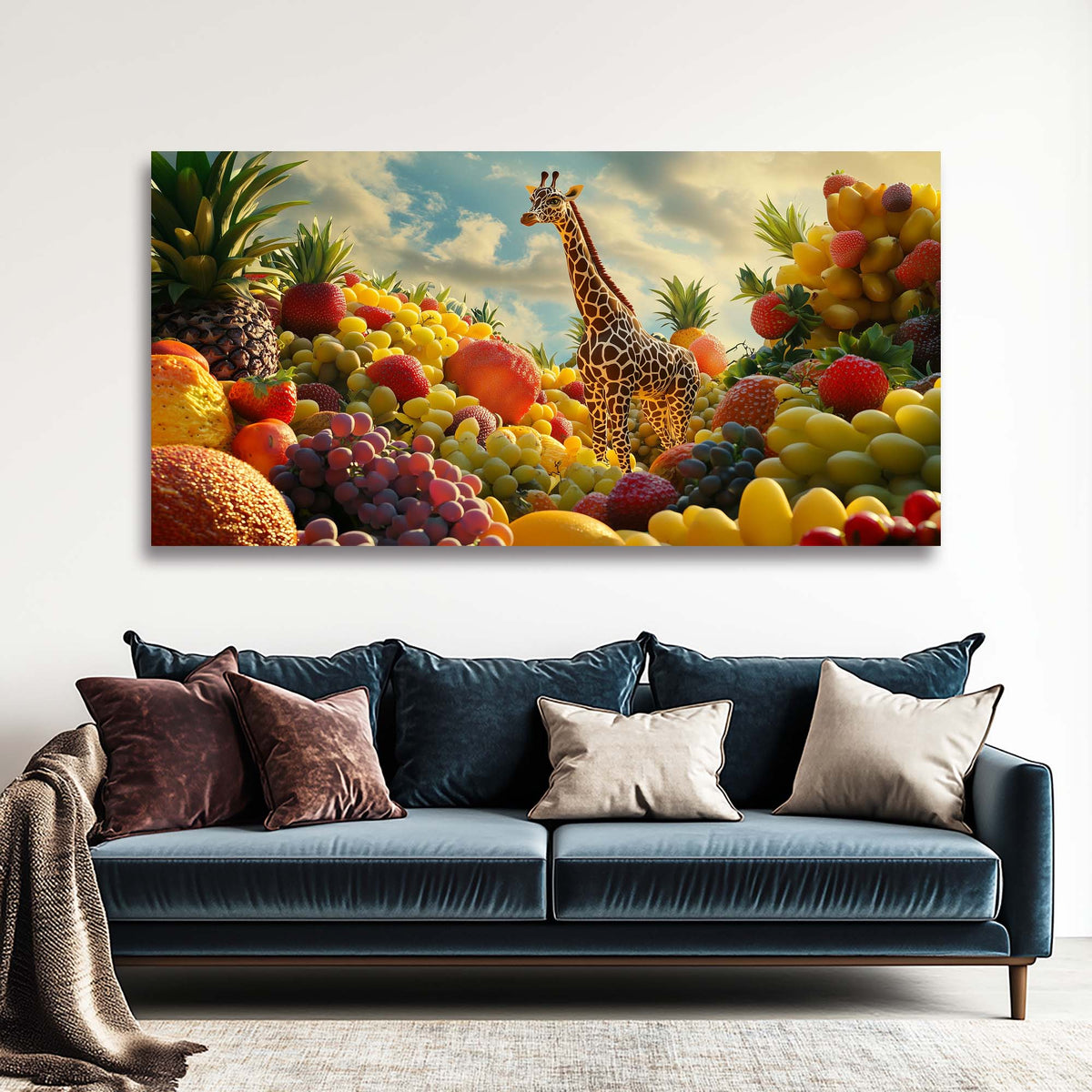 Grape Fantasy Animals Wall Art for Living Room Canvas Painting Prints Artwork Family Bedroom Office Decor