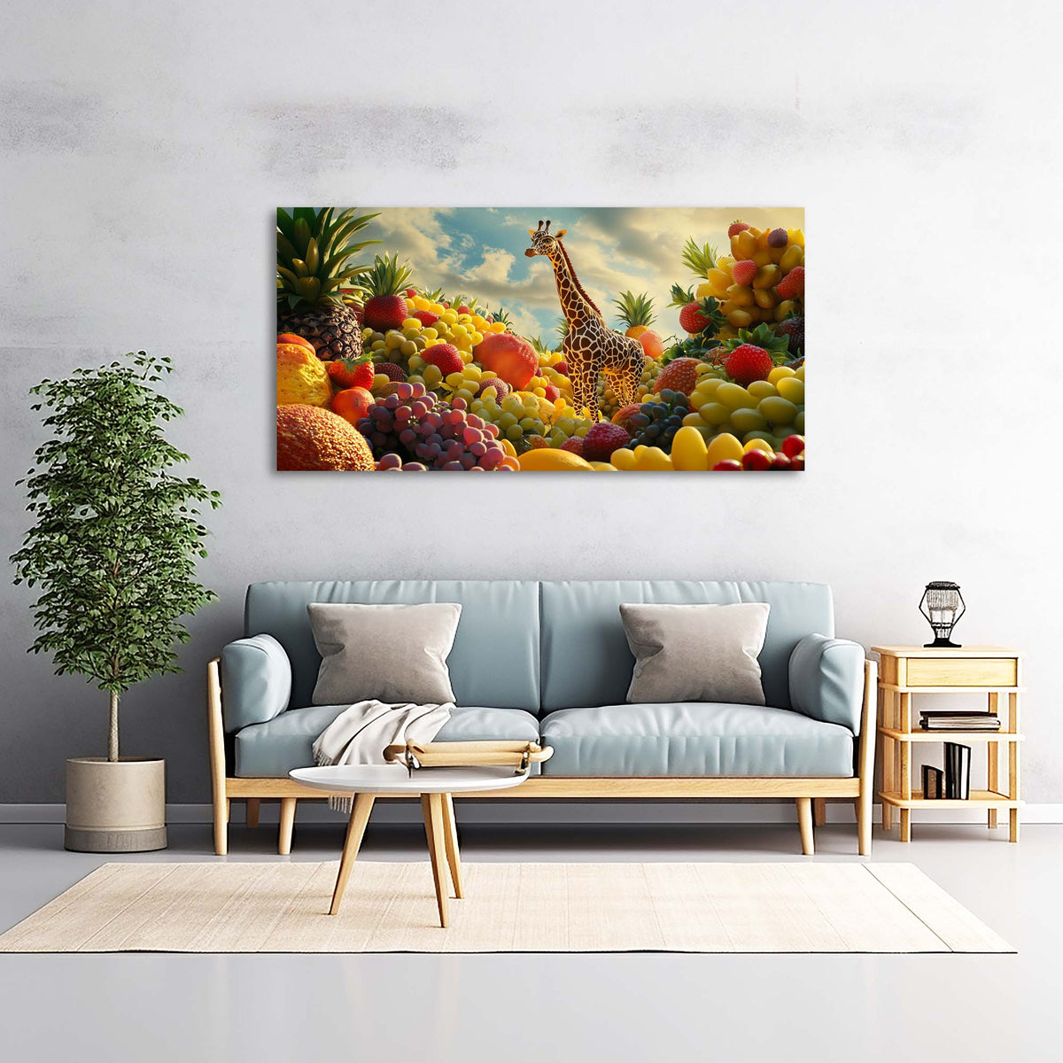 Grape Fantasy Animals Wall Art for Living Room Canvas Painting Prints Artwork Family Bedroom Office Decor