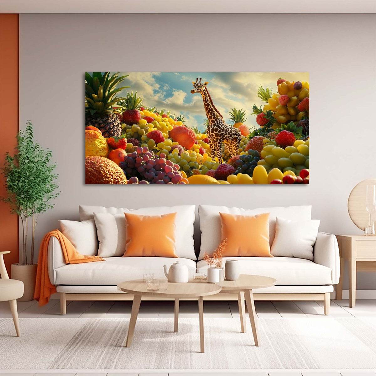 Grape Fantasy Animals Wall Art for Living Room Canvas Painting Prints Artwork Family Bedroom Office Decor