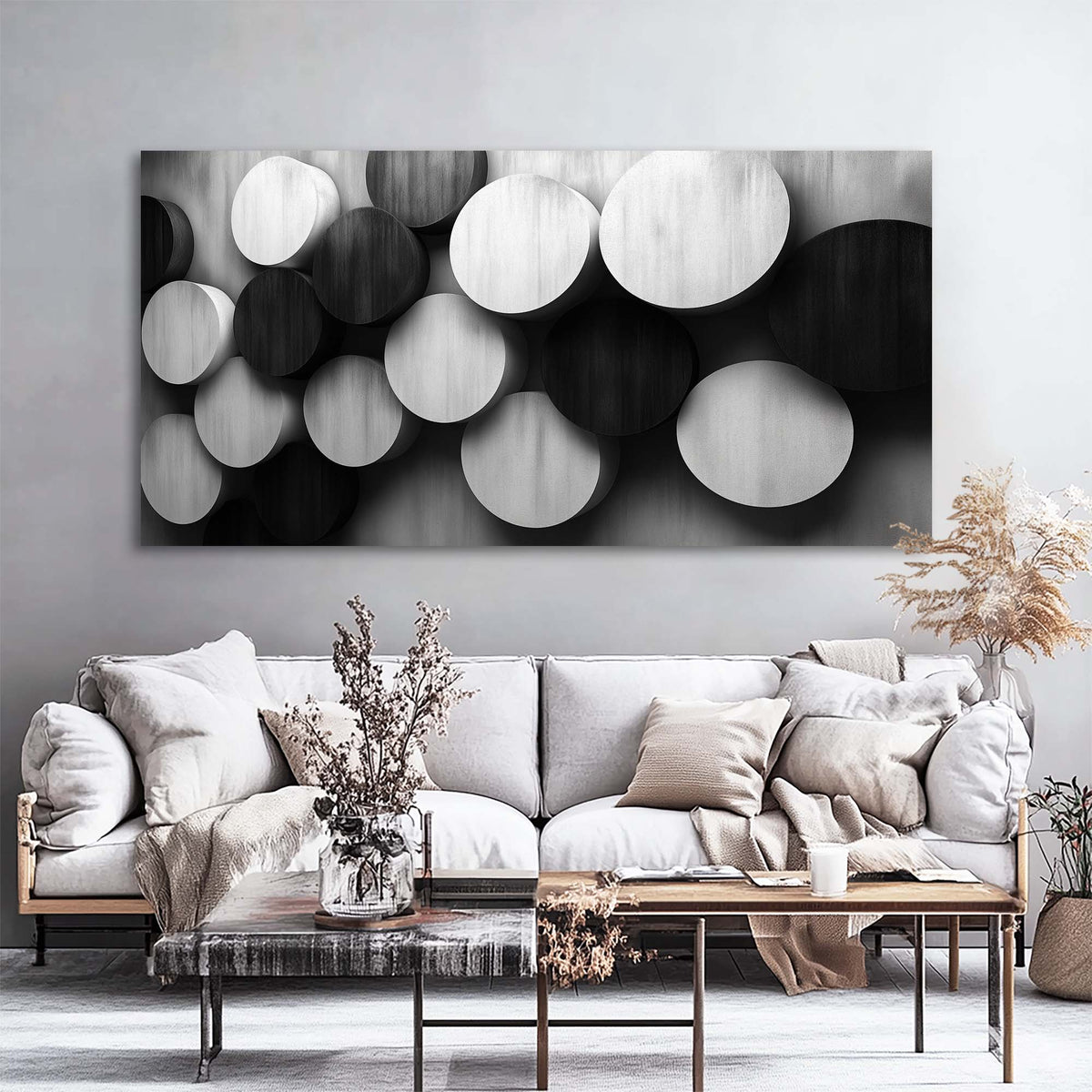 Black Black and White Abstract Canvas Wall Art for Living Room Prints Artwork Bedroom Office Decor