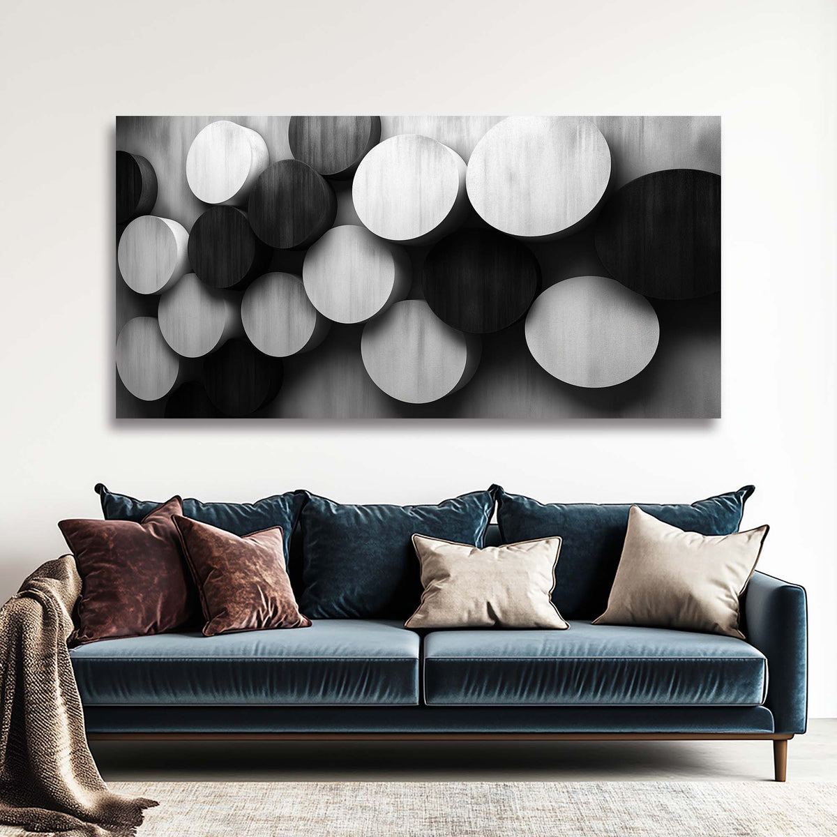 Black Black and White Abstract Canvas Wall Art for Living Room Prints Artwork Bedroom Office Decor