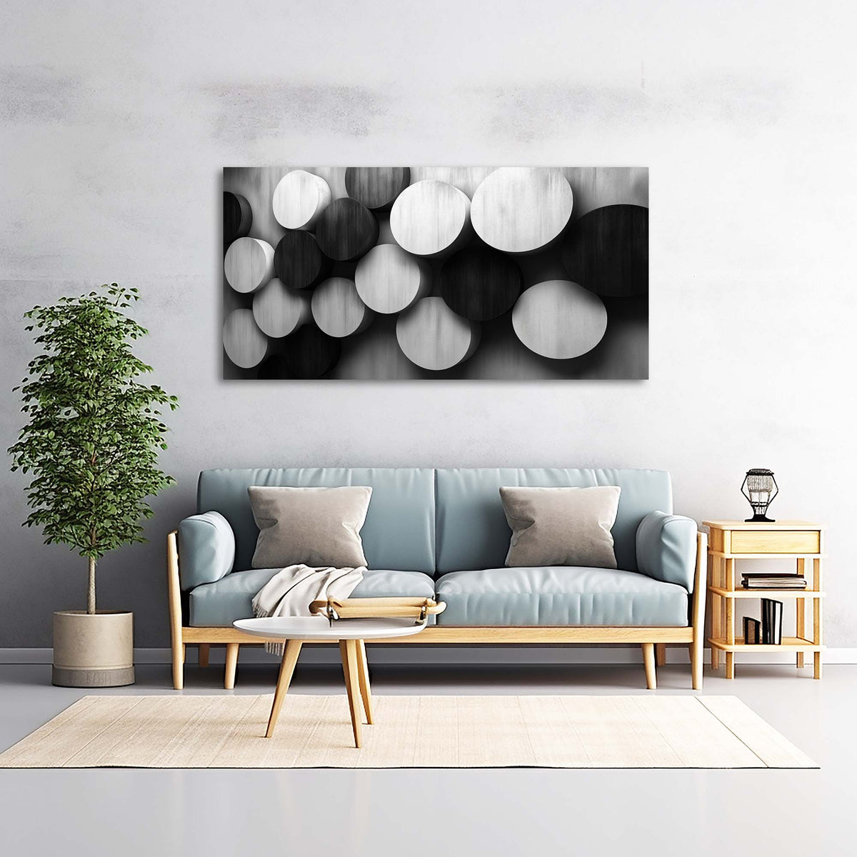 Black Black and White Abstract Canvas Wall Art for Living Room Prints Artwork Bedroom Office Decor