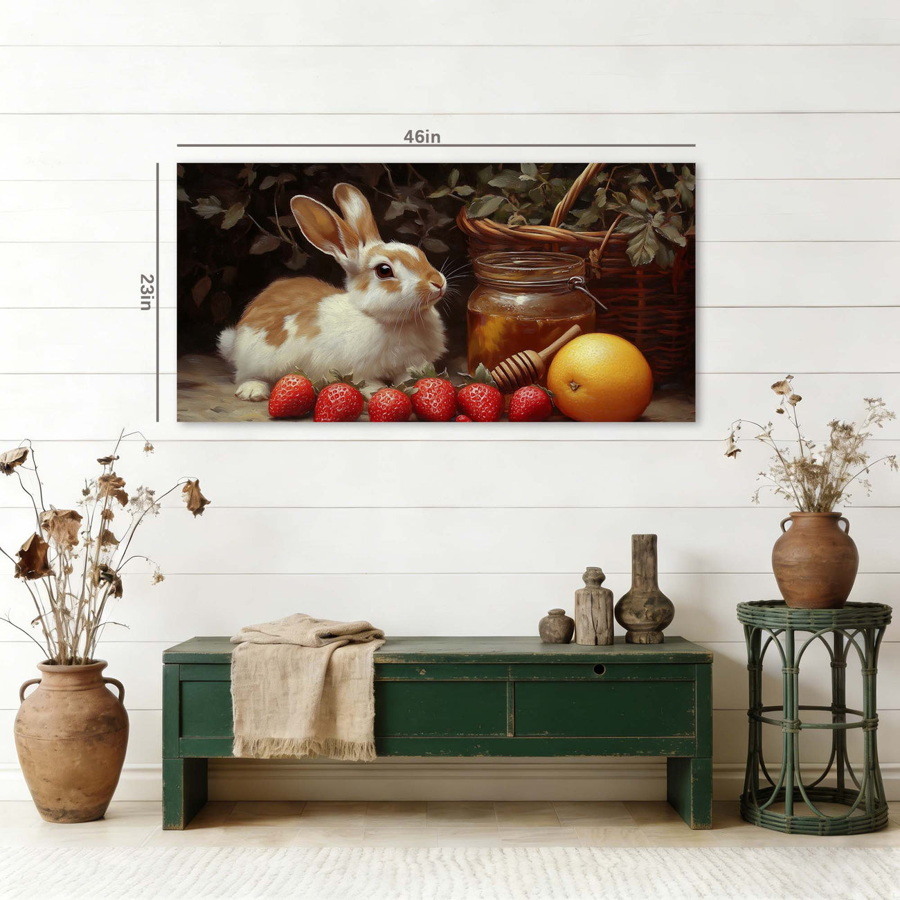 Green Animals Wall Art for Living Room Canvas Painting Prints Art Deco Artwork Office Bedroom Decor