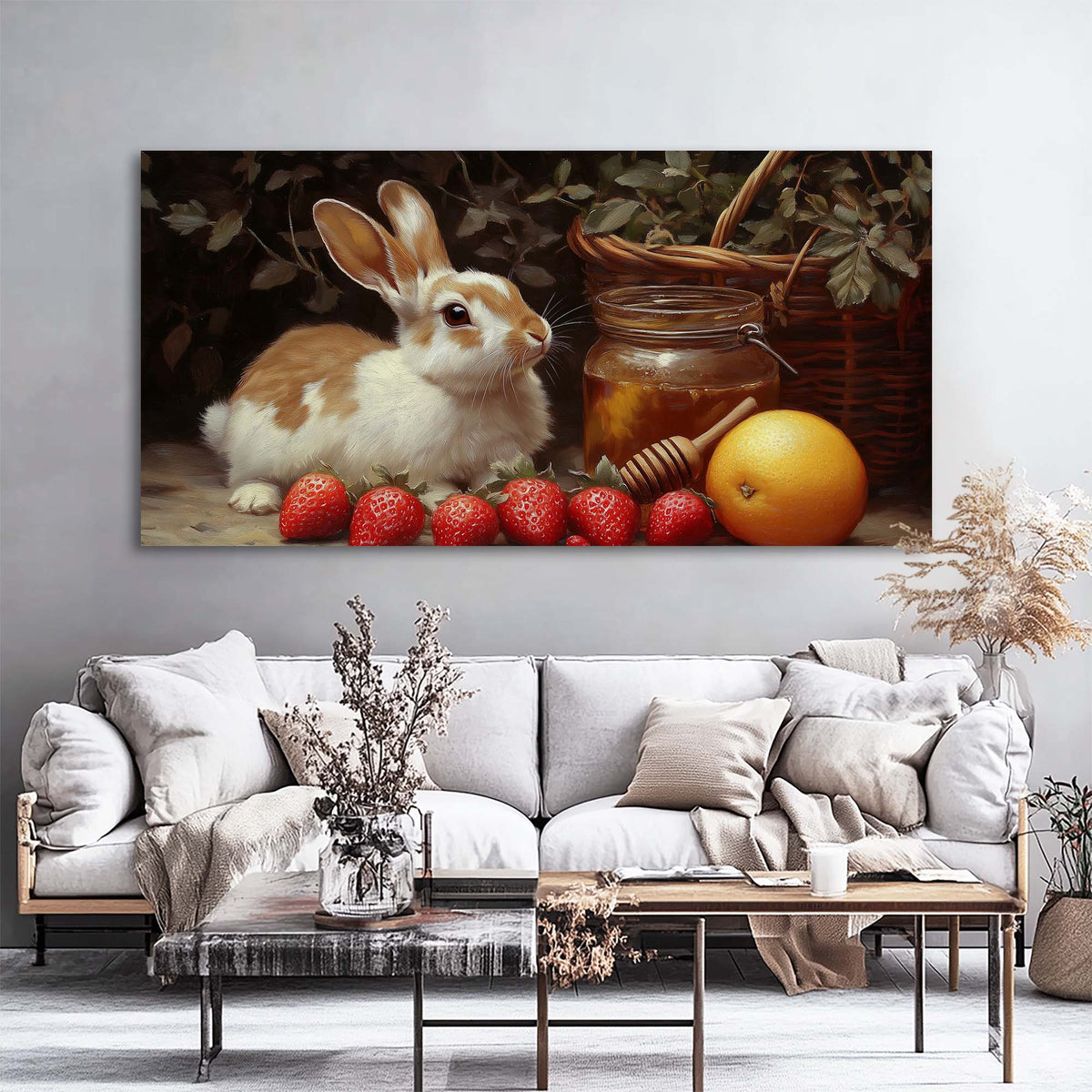 Green Animals Wall Art for Living Room Canvas Painting Prints Art Deco Artwork Office Bedroom Decor