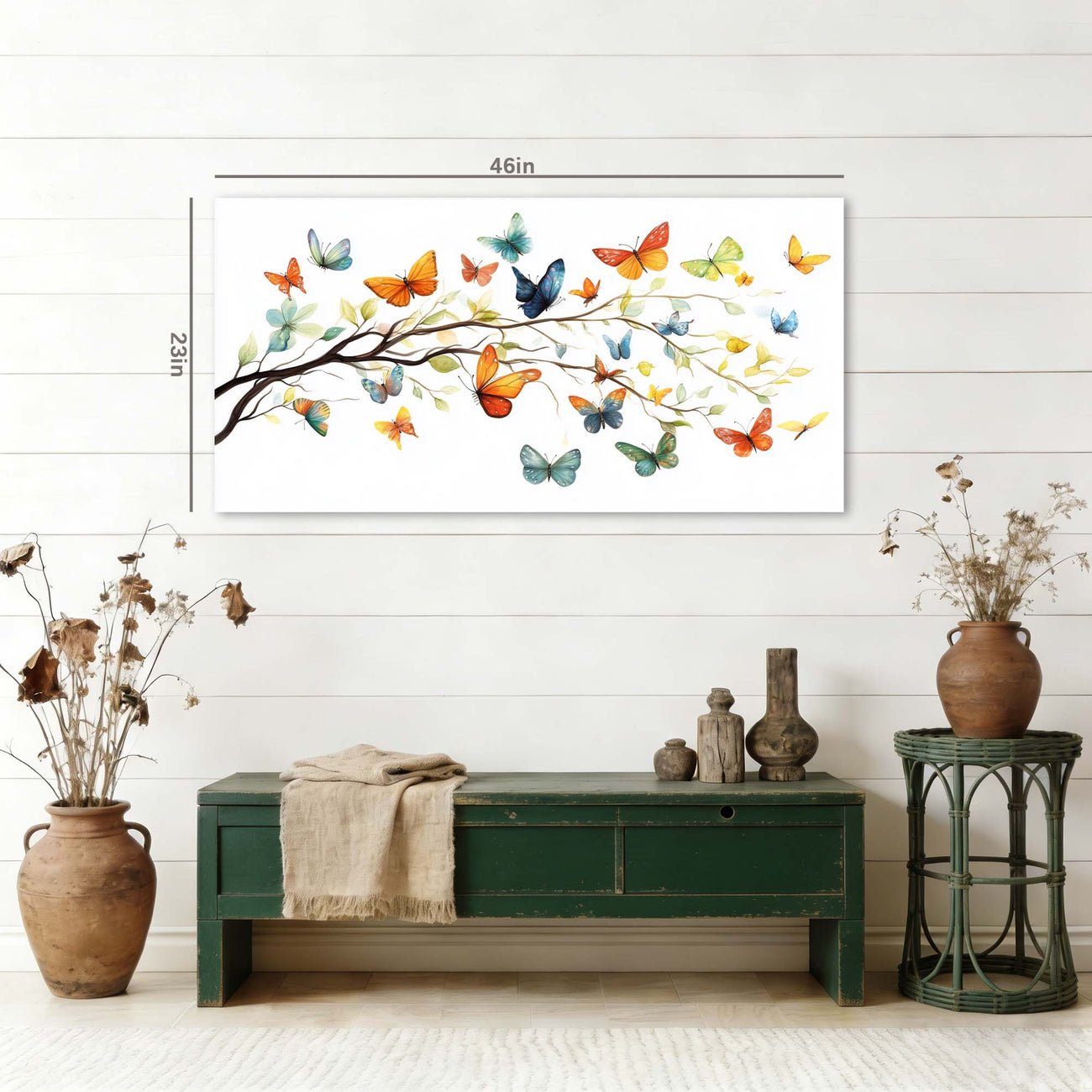 Orange Pretty Floral Wall Art Modern Canvas Painting Prints Artwork Office Hallway Bedroom Living Room Decor