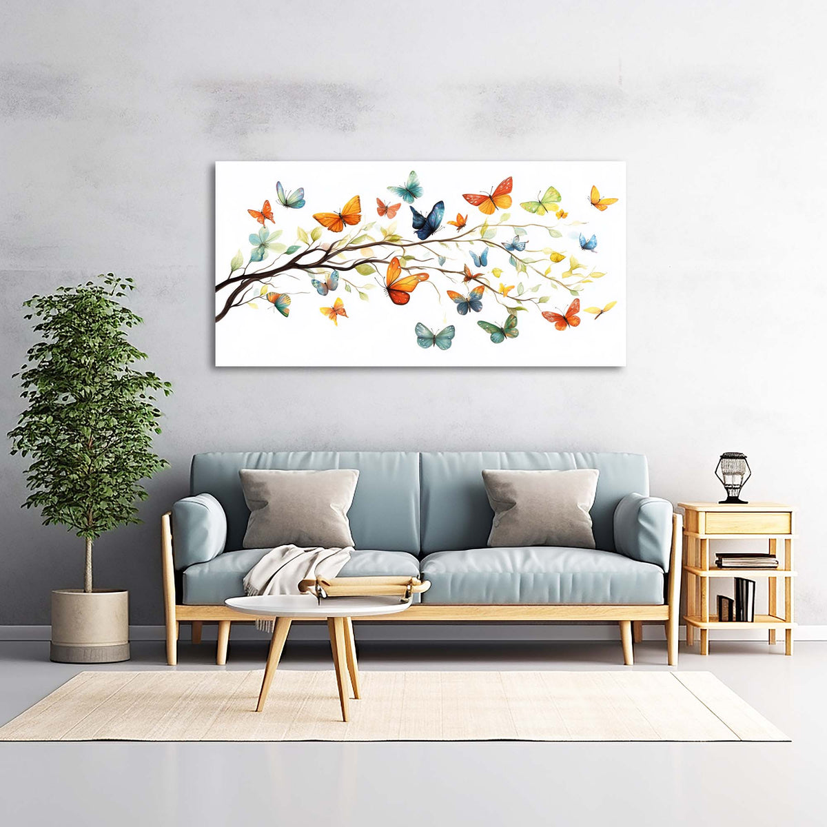 Orange Pretty Floral Wall Art Modern Canvas Painting Prints Artwork Office Hallway Bedroom Living Room Decor