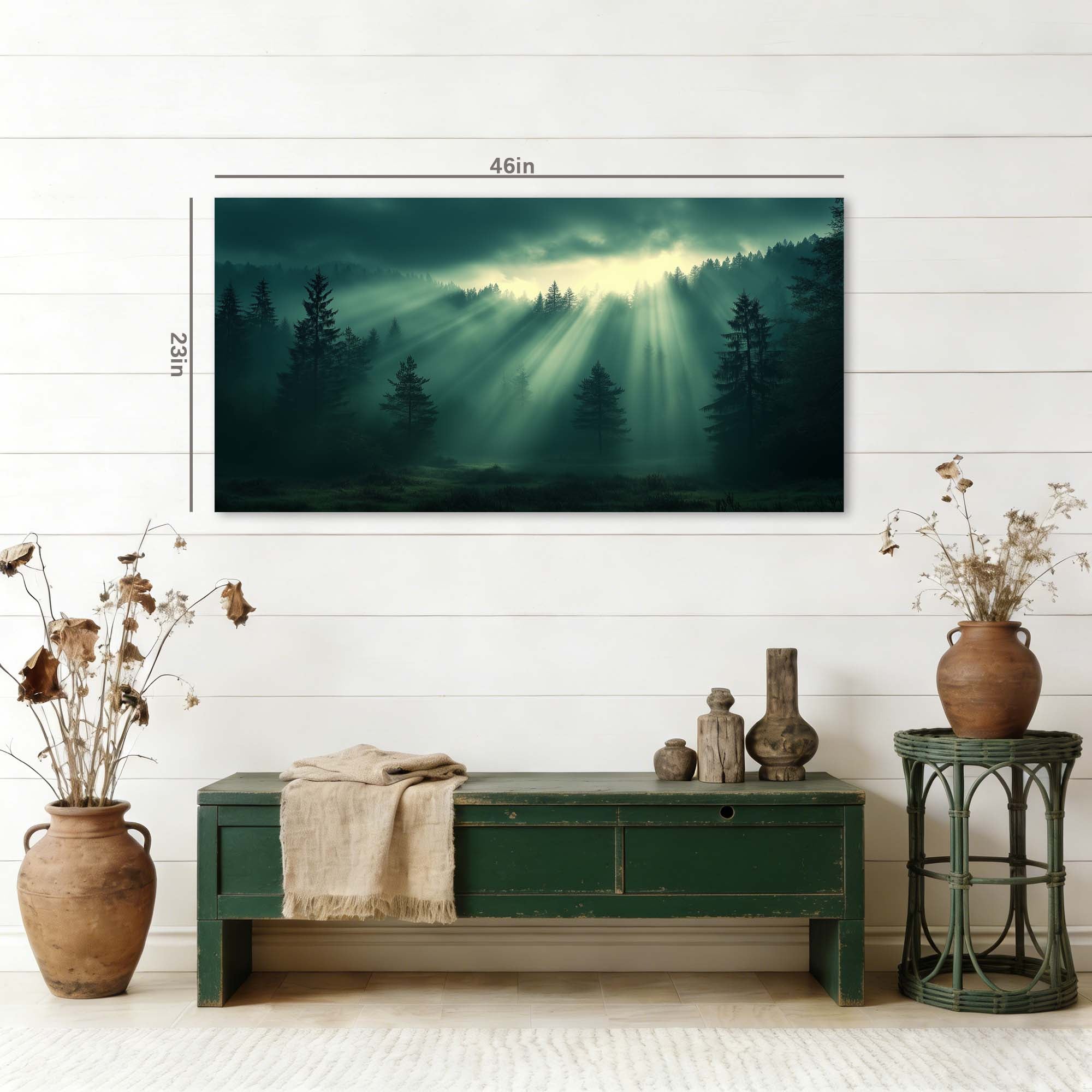Navy Blue Mysterious Nature Wall Art for Living Room Canvas Painting Prints Artwork Family Bedroom Office Decor