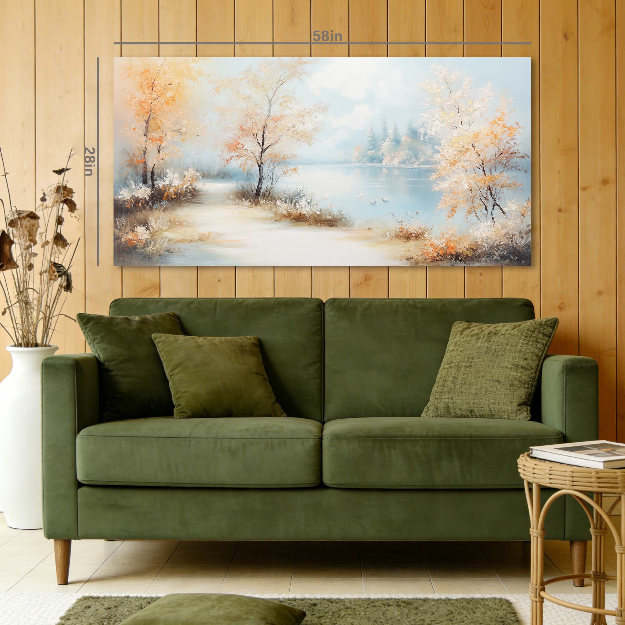 Navy Blue Nature Wall Art Paintings Print Canvas Painting Prints Modern Artwork Office Living Room Over the Couch Bedroom Decor