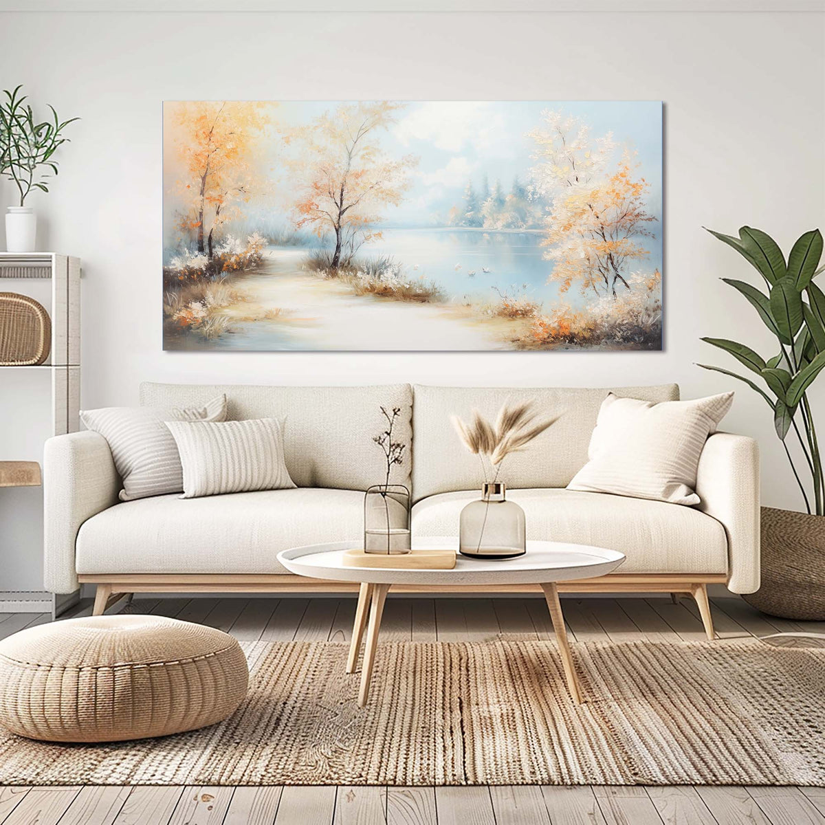 Navy Blue Nature Wall Art Paintings Print Canvas Painting Prints Modern Artwork Office Living Room Over the Couch Bedroom Decor