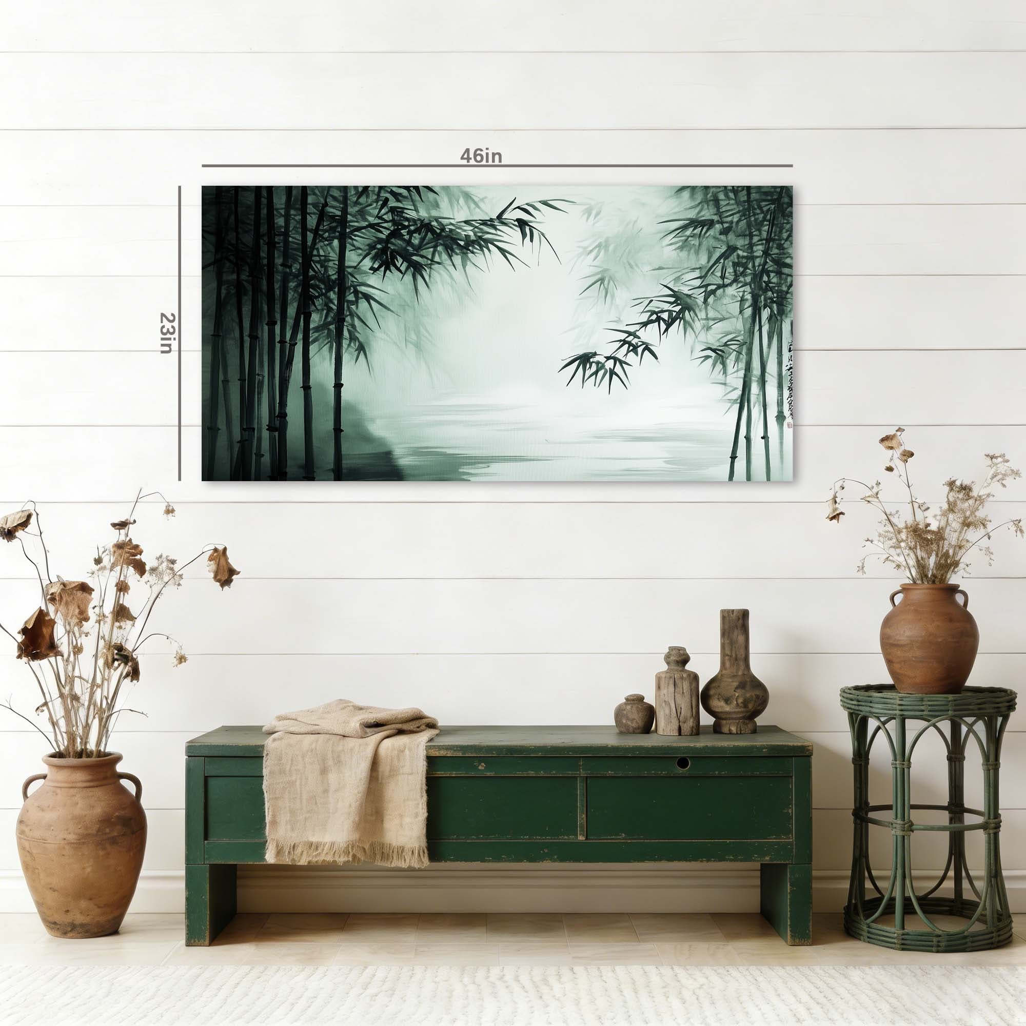 Navy Blue Asian Nature Wall Art Modern Canvas Painting Prints Artwork Office Hallway Bedroom Living Room Decor