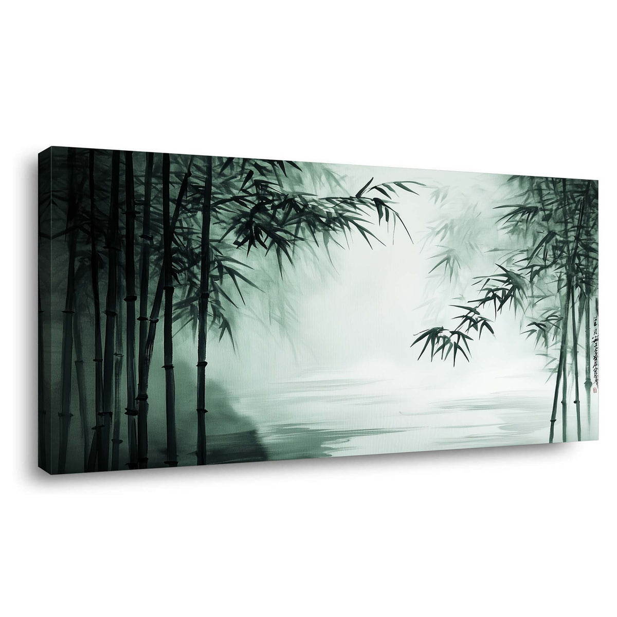 Navy Blue Asian Nature Wall Art Modern Canvas Painting Prints Artwork Office Hallway Bedroom Living Room Decor