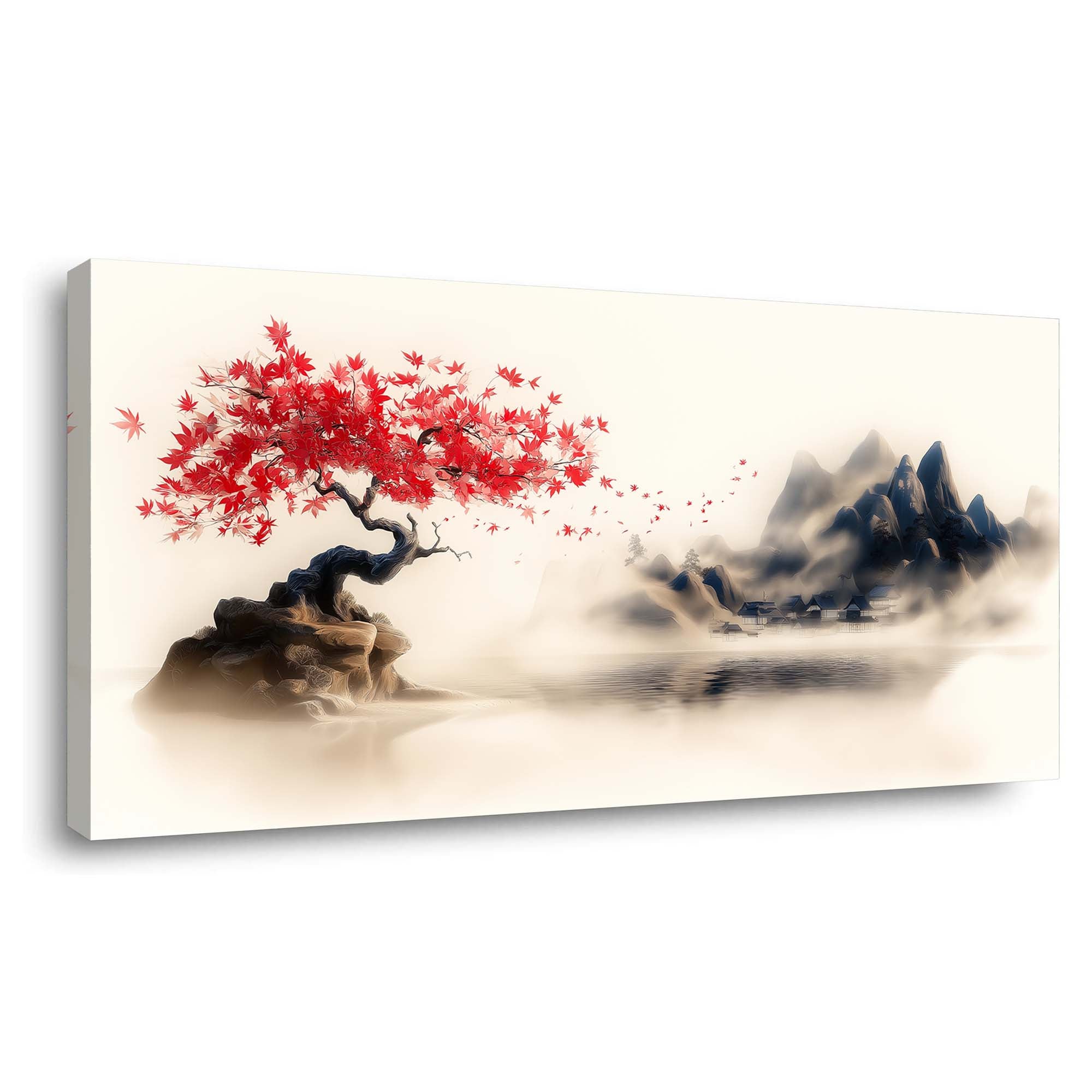 White Oriental Nature Wall Art Art Deco Painting Prints Canvas Artwork Living Room Family Bedroom Office Decor