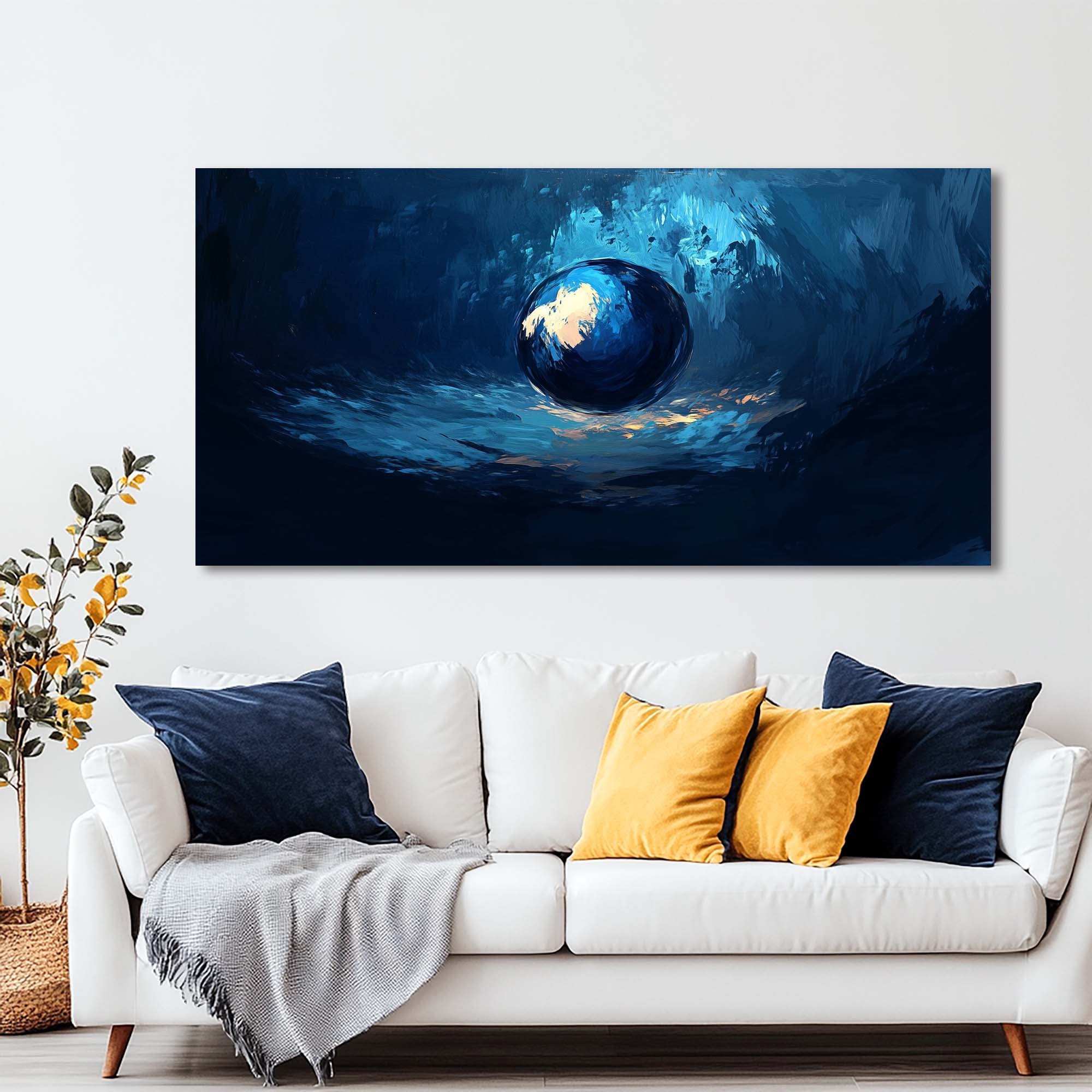 White Mysterious Abstract Wall Art Art Deco Painting Prints Canvas Artwork Living Room Family Bedroom Office Decor