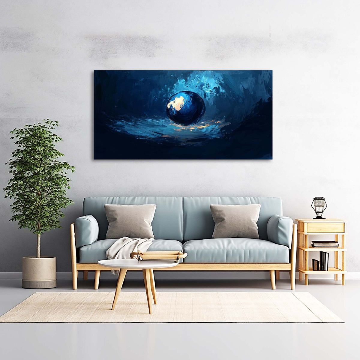 White Mysterious Abstract Wall Art Art Deco Painting Prints Canvas Artwork Living Room Family Bedroom Office Decor