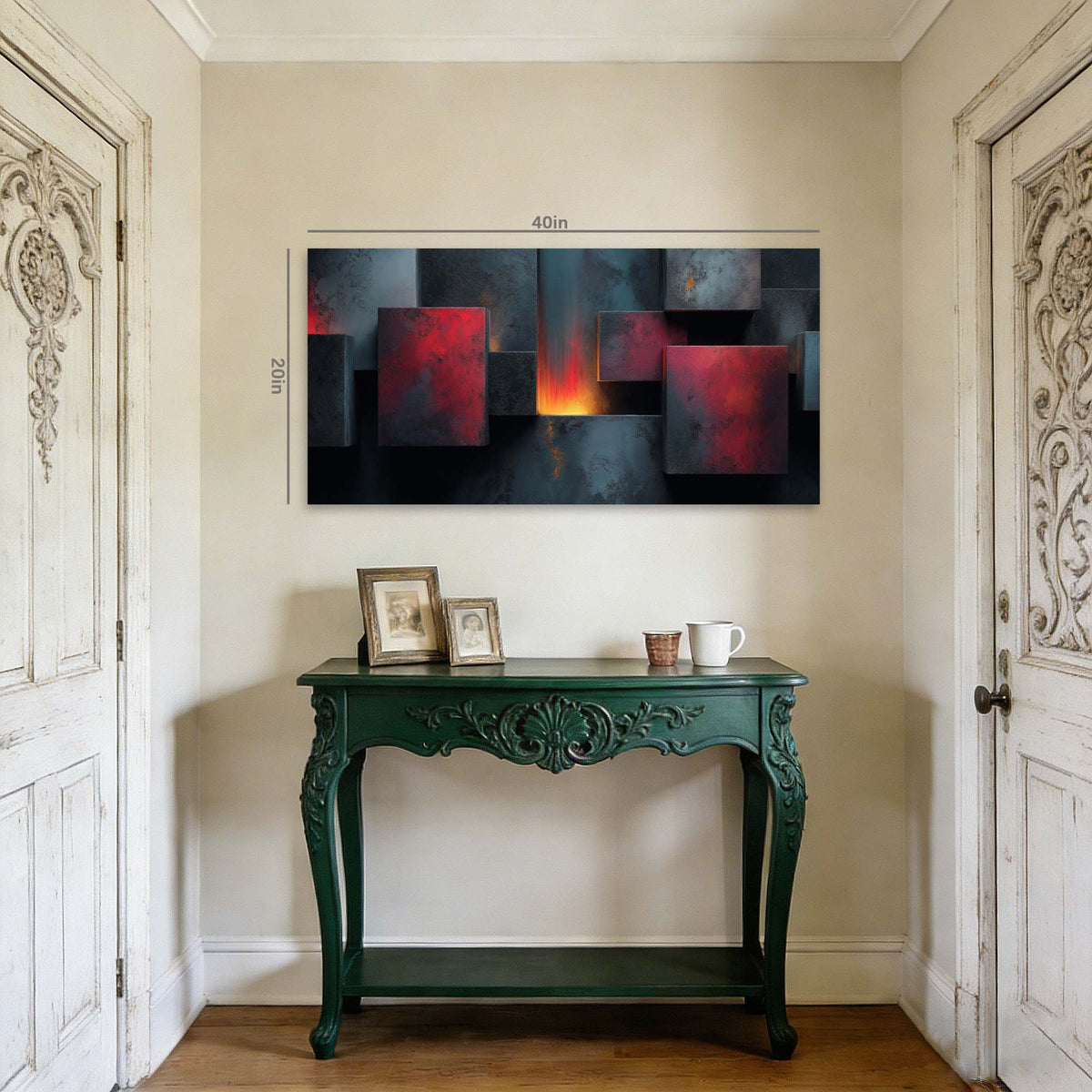Blue Abstract Wall Art Paintings Print Canvas Painting Prints Modern Artwork Office Living Room Over the Couch Bedroom Decor