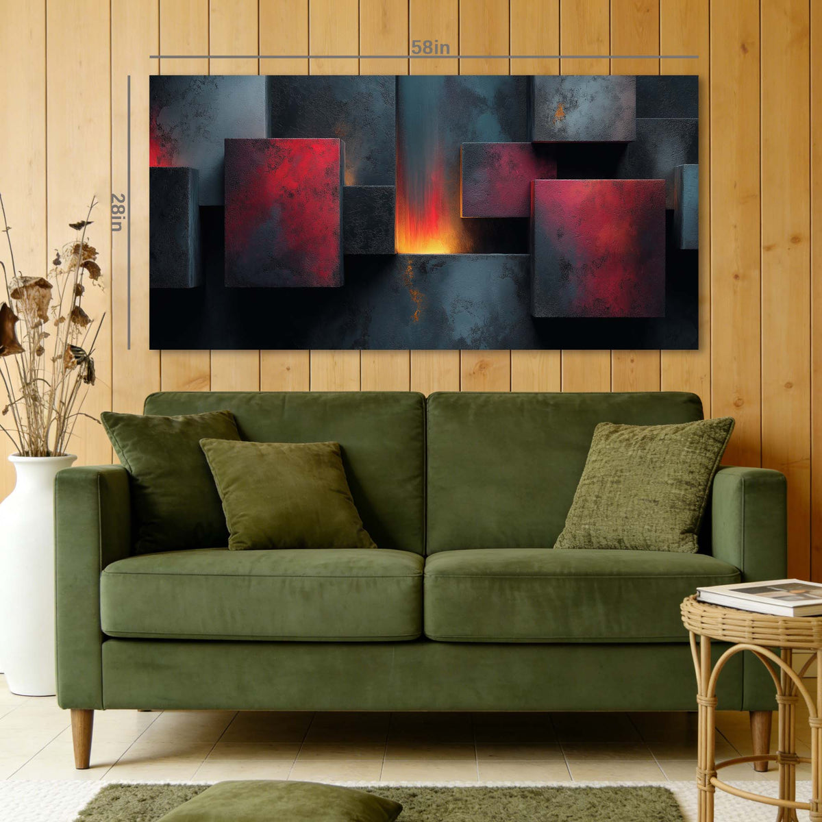 Blue Abstract Wall Art Paintings Print Canvas Painting Prints Modern Artwork Office Living Room Over the Couch Bedroom Decor