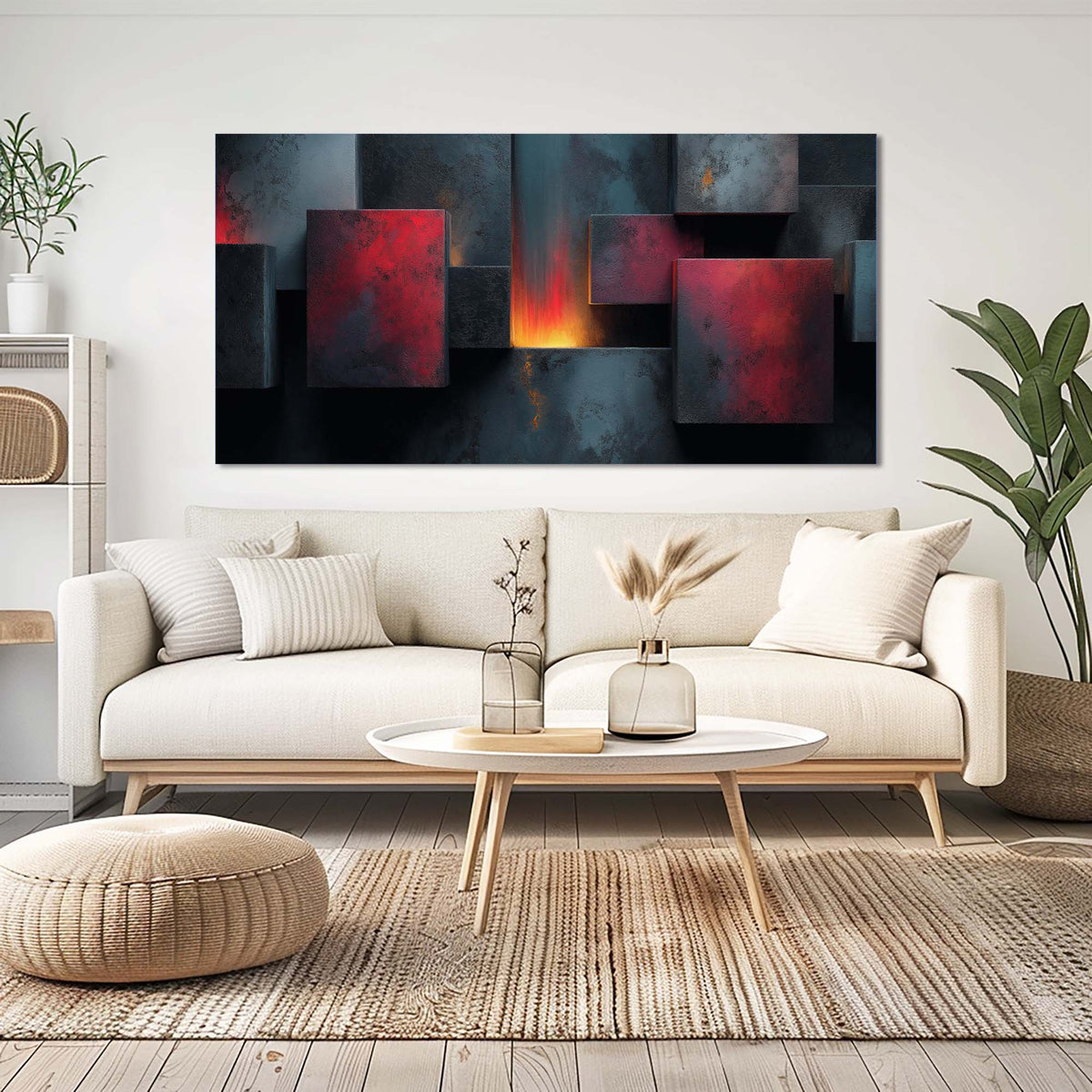 Blue Abstract Wall Art Paintings Print Canvas Painting Prints Modern Artwork Office Living Room Over the Couch Bedroom Decor