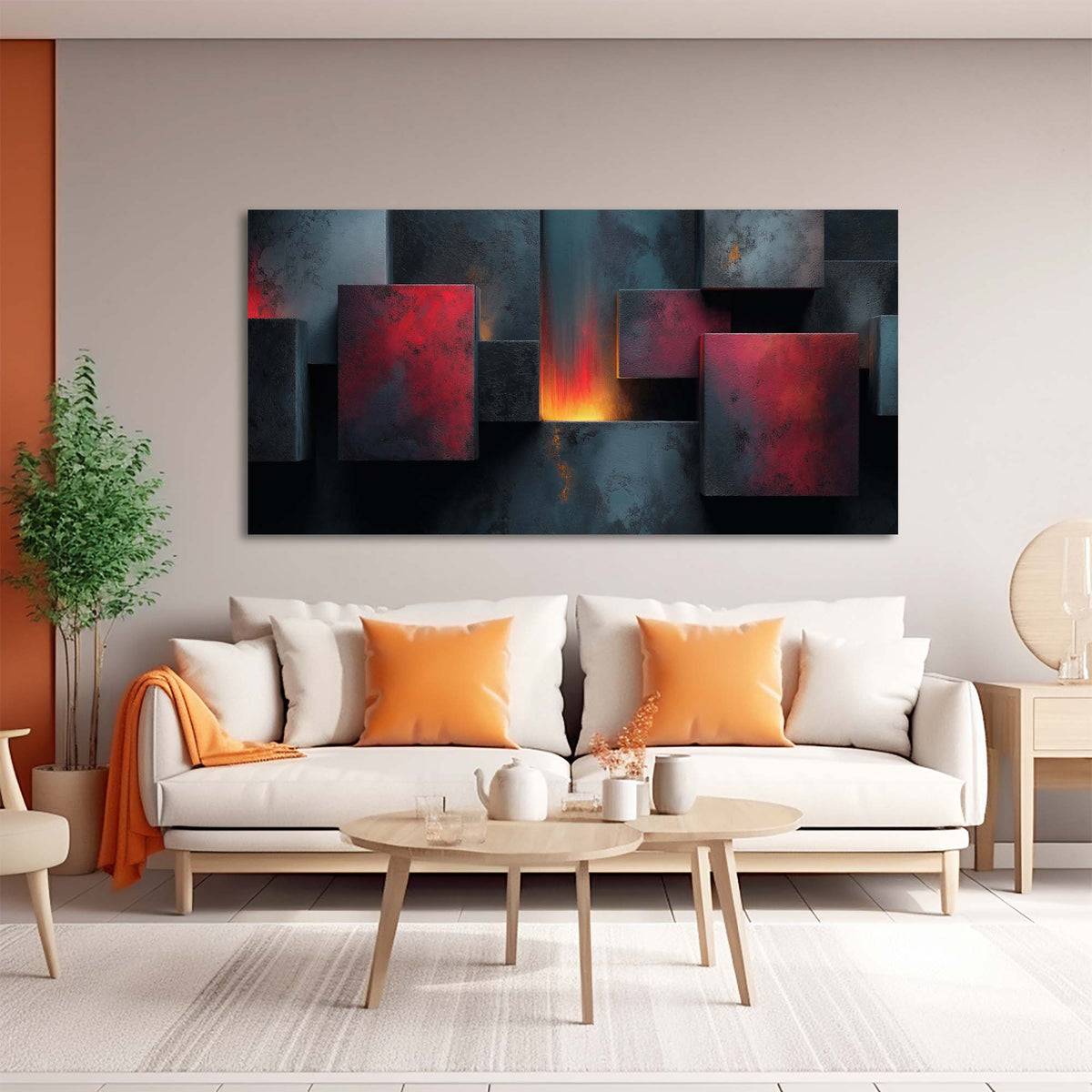 Blue Abstract Wall Art Paintings Print Canvas Painting Prints Modern Artwork Office Living Room Over the Couch Bedroom Decor