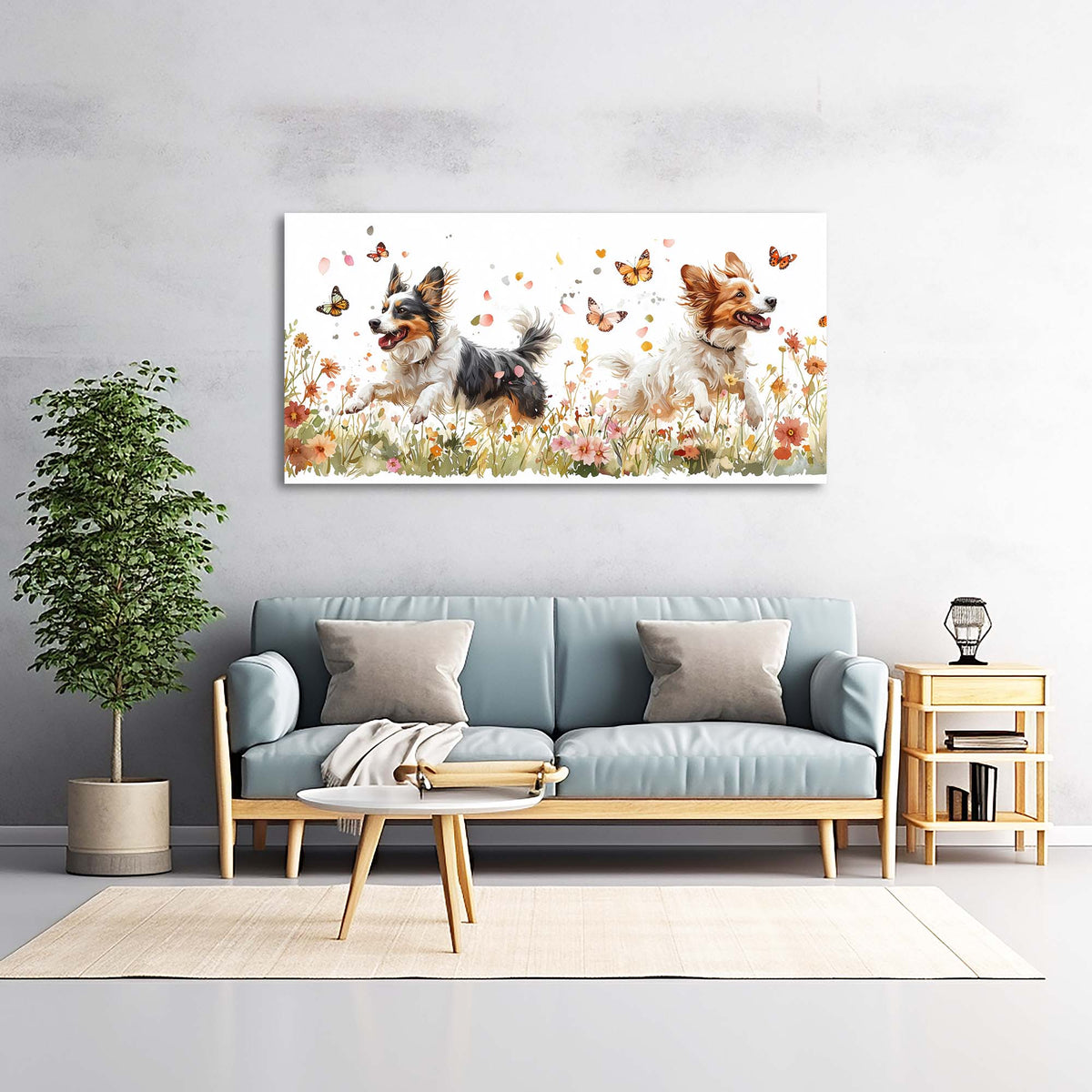Navy Blue Pretty Floral Wall Art Art Deco Painting Prints Canvas Artwork Living Room Family Bedroom Office Decor