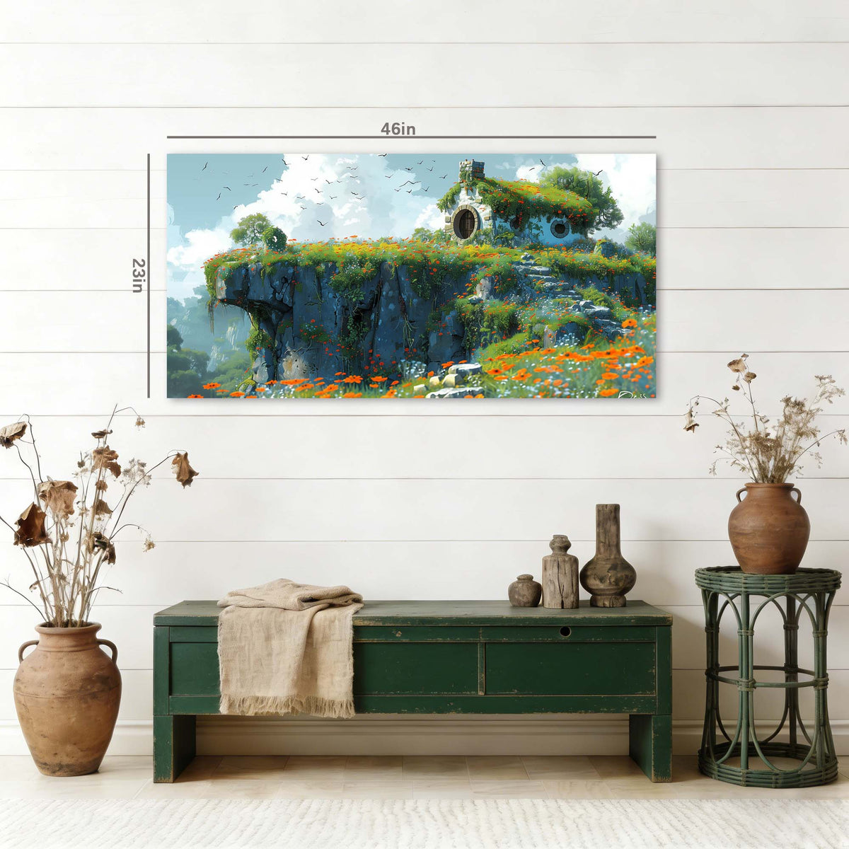 Orange Fantasy Fairytale Canvas Wall Art