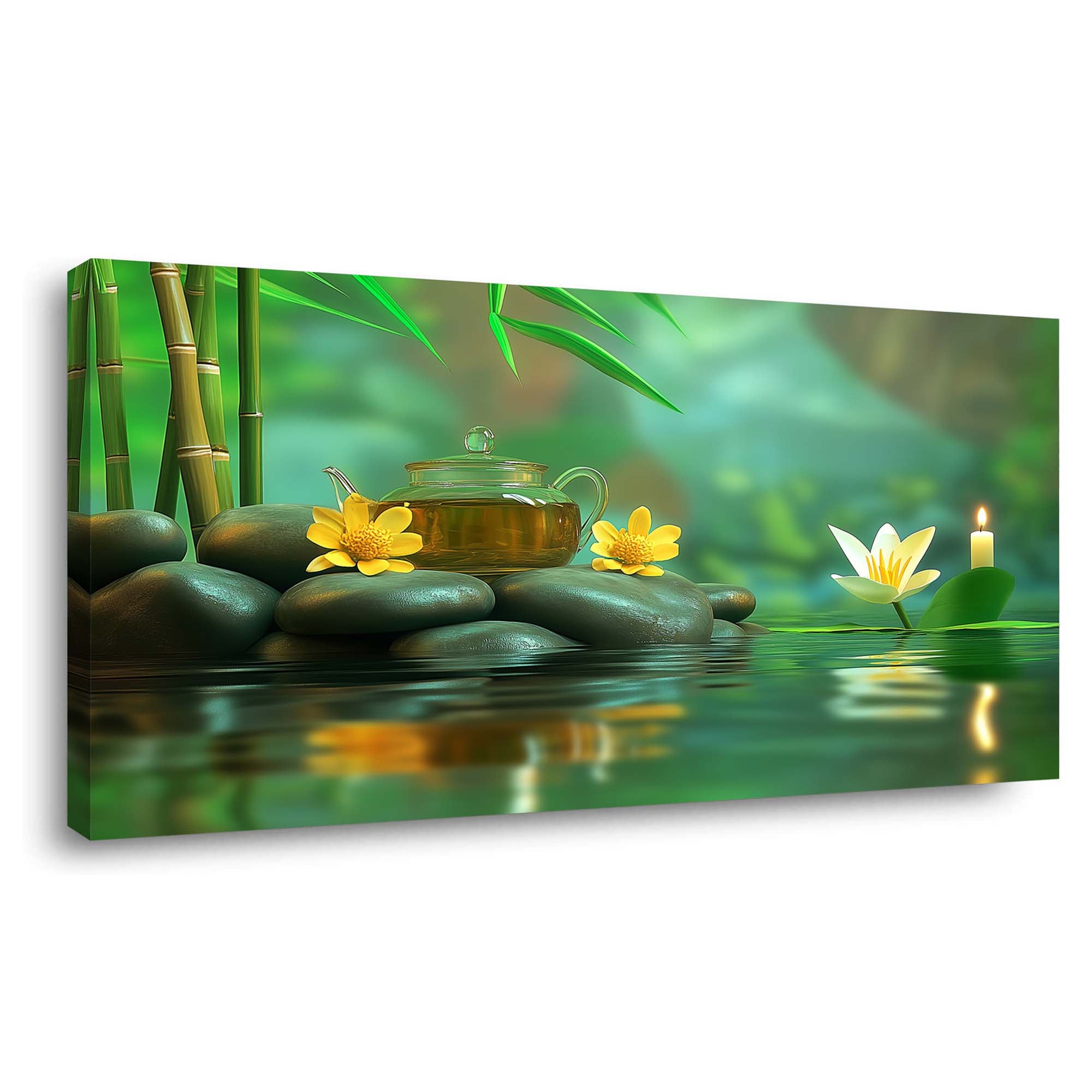 Red Zen Floral Wall Art for Living Room Canvas Painting Prints Artwork Family Bedroom Office Decor