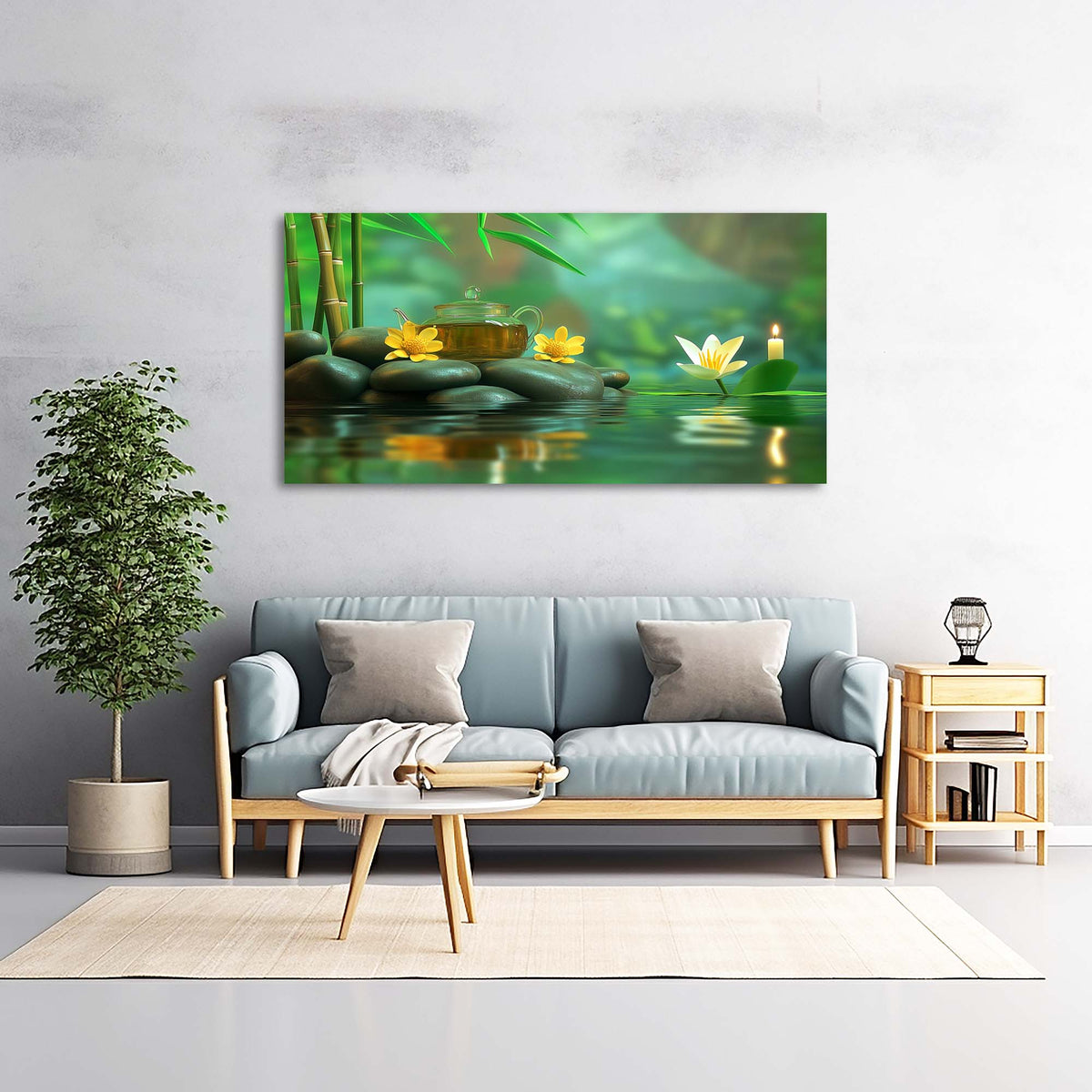 Red Zen Floral Wall Art for Living Room Canvas Painting Prints Artwork Family Bedroom Office Decor
