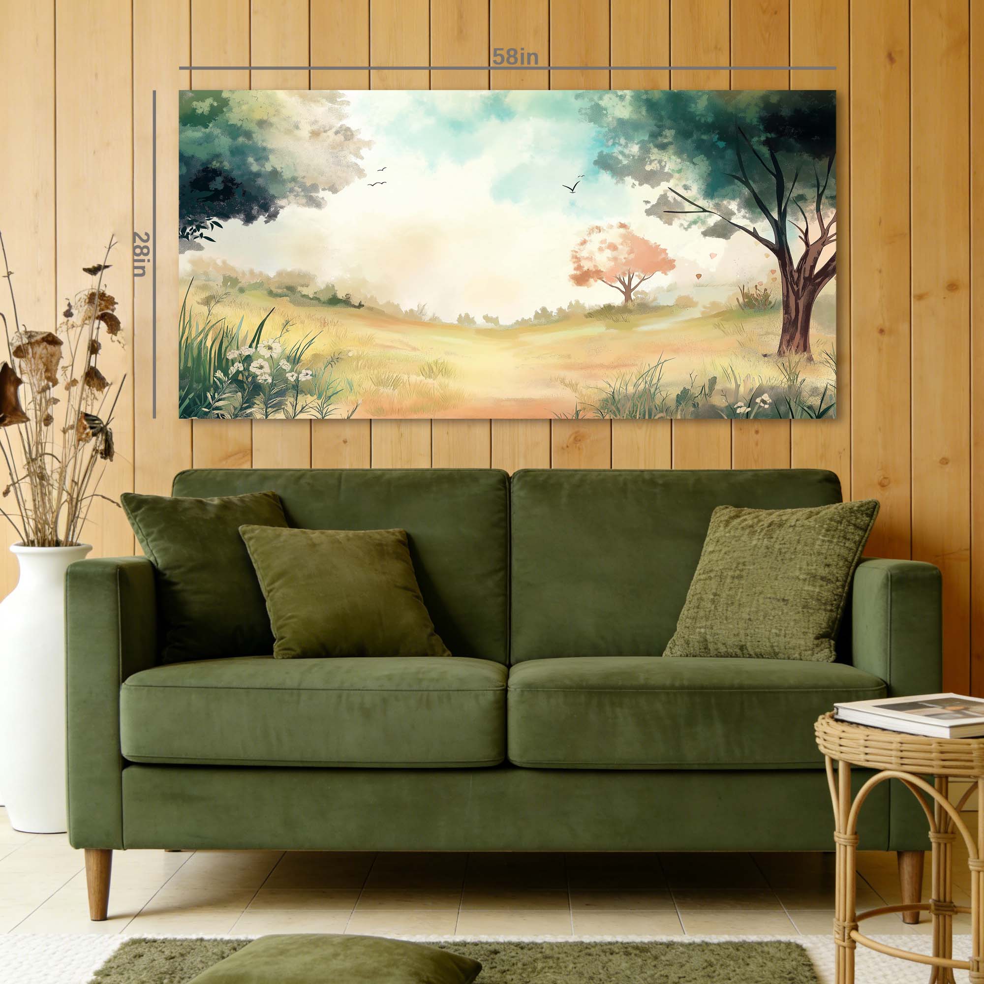 Navy Blue Pretty Nature Wall Art for Living Room Canvas Painting Prints Artwork Family Bedroom Office Decor
