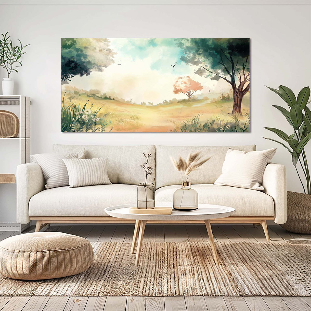 Navy Blue Pretty Nature Wall Art for Living Room Canvas Painting Prints Artwork Family Bedroom Office Decor