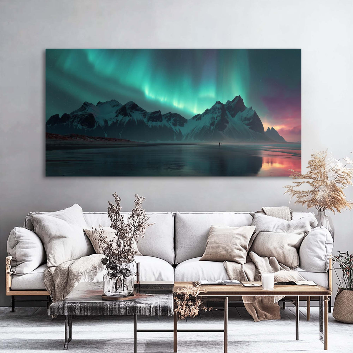 Khaki Fantasy Nature Canvas Wall Art for Living Room Prints Artwork Bedroom Office Decor