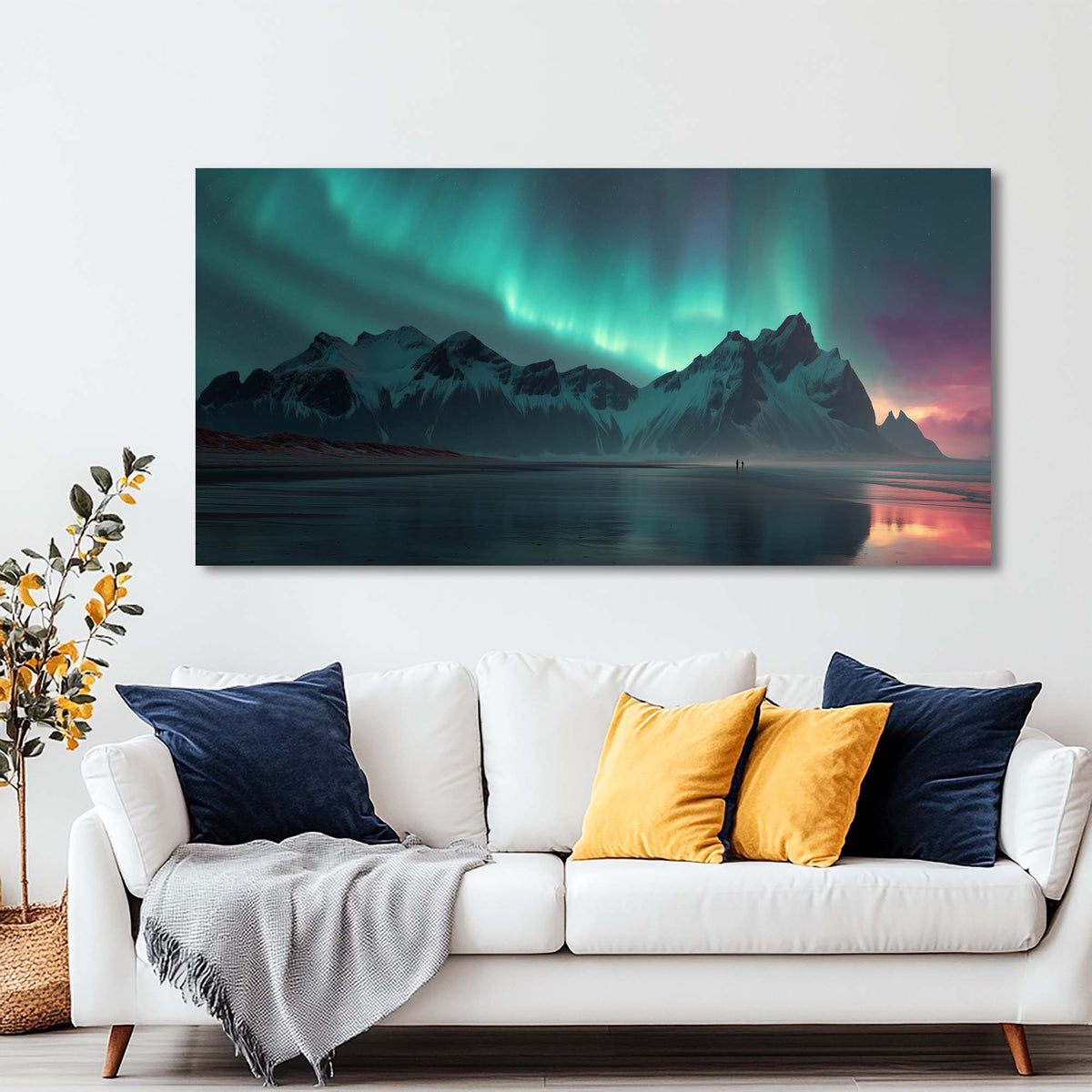 Khaki Fantasy Nature Canvas Wall Art for Living Room Prints Artwork Bedroom Office Decor