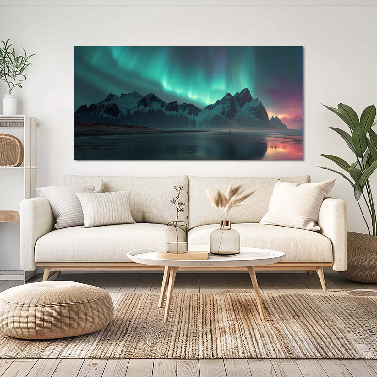 Khaki Fantasy Nature Canvas Wall Art for Living Room Prints Artwork Bedroom Office Decor
