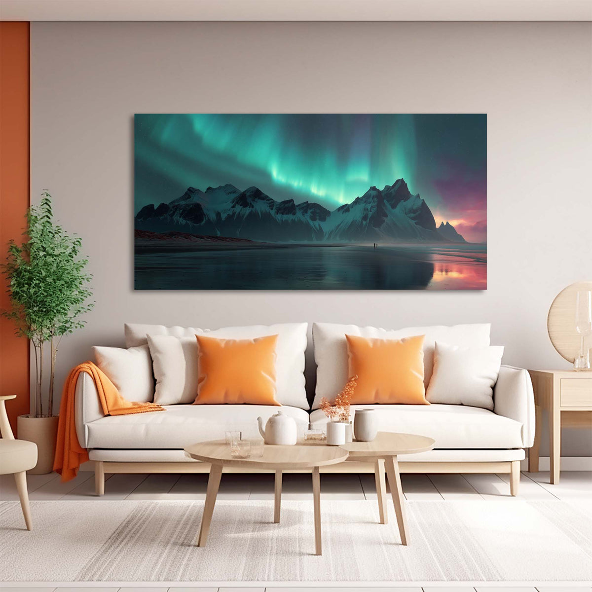 Khaki Fantasy Nature Canvas Wall Art for Living Room Prints Artwork Bedroom Office Decor
