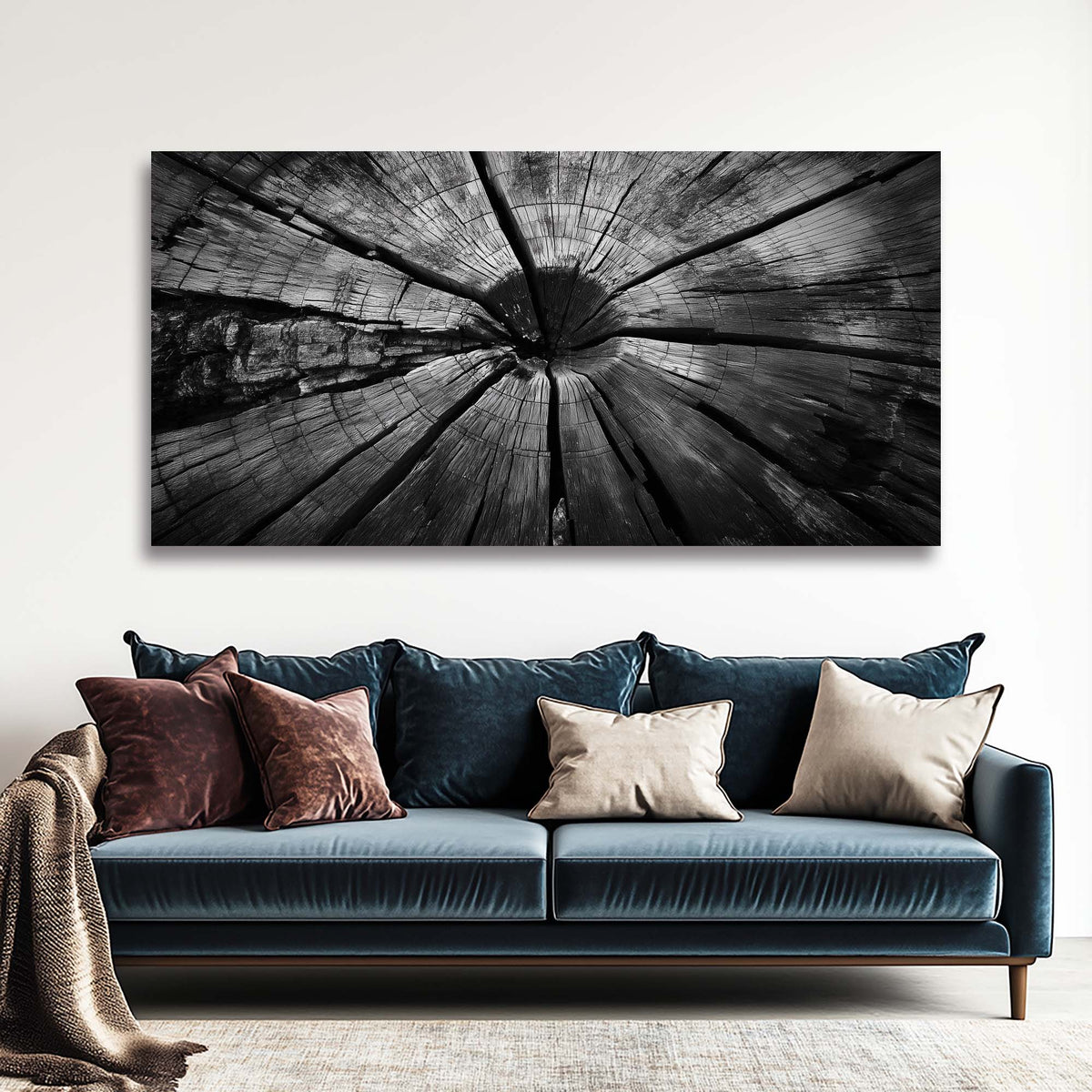 White Black and White Nature Wall Art Art Deco Painting Prints Canvas Artwork Living Room Family Bedroom Office Decor