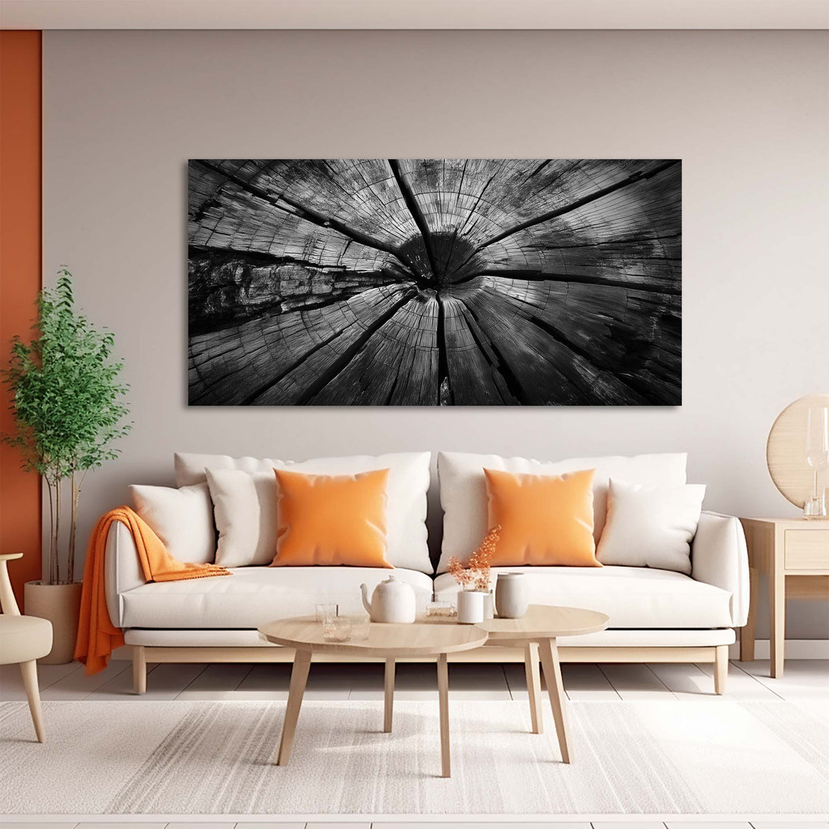White Black and White Nature Wall Art Art Deco Painting Prints Canvas Artwork Living Room Family Bedroom Office Decor
