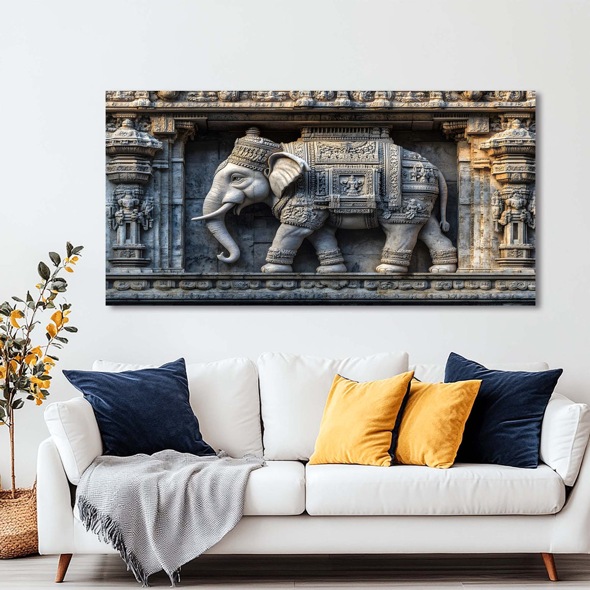 Gold Traditional Religious Wall Art Art Deco Painting Prints Canvas Artwork Living Room Family Bedroom Office Decor