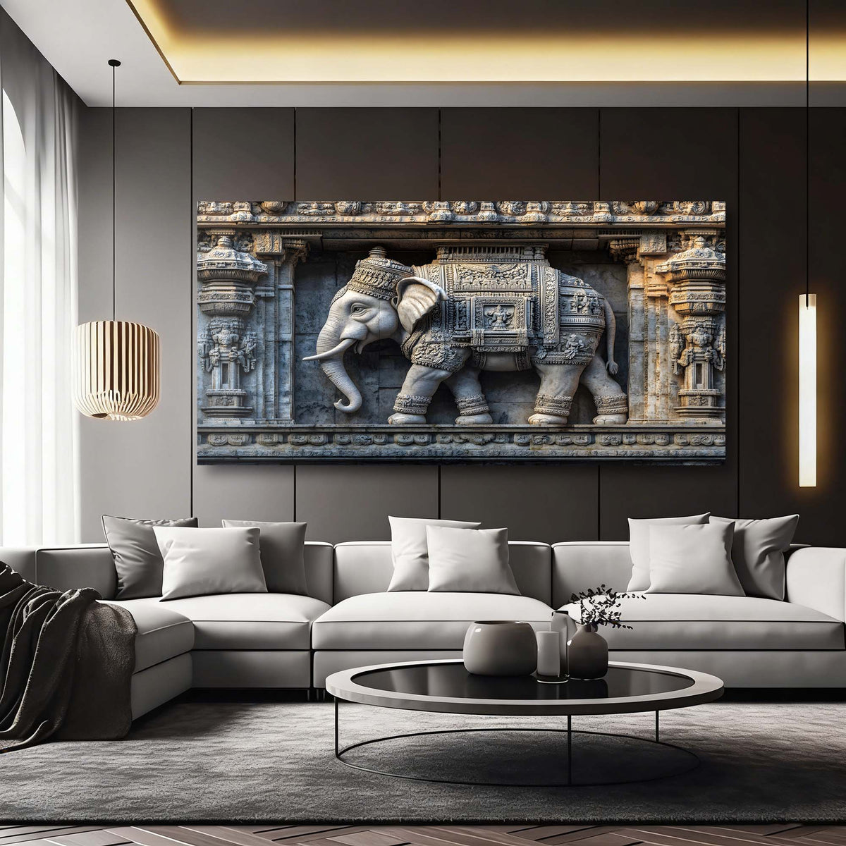 Gold Traditional Religious Wall Art Art Deco Painting Prints Canvas Artwork Living Room Family Bedroom Office Decor