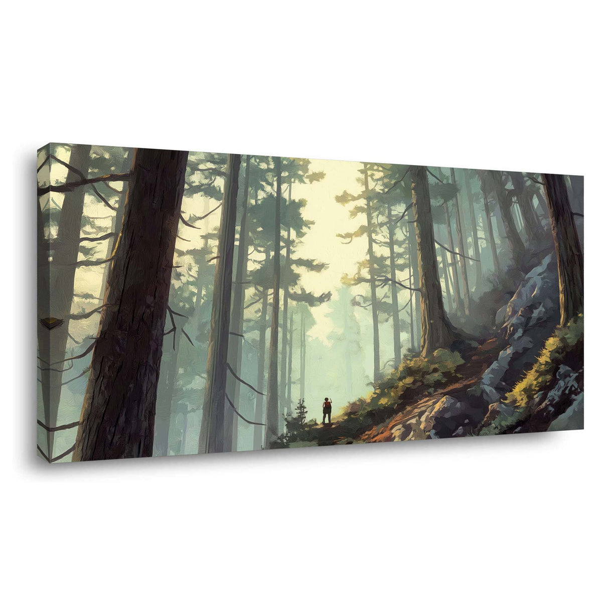 Navy Blue Fantasy Nature Canvas Wall Art for Living Room Prints Artwork Bedroom Office Decor