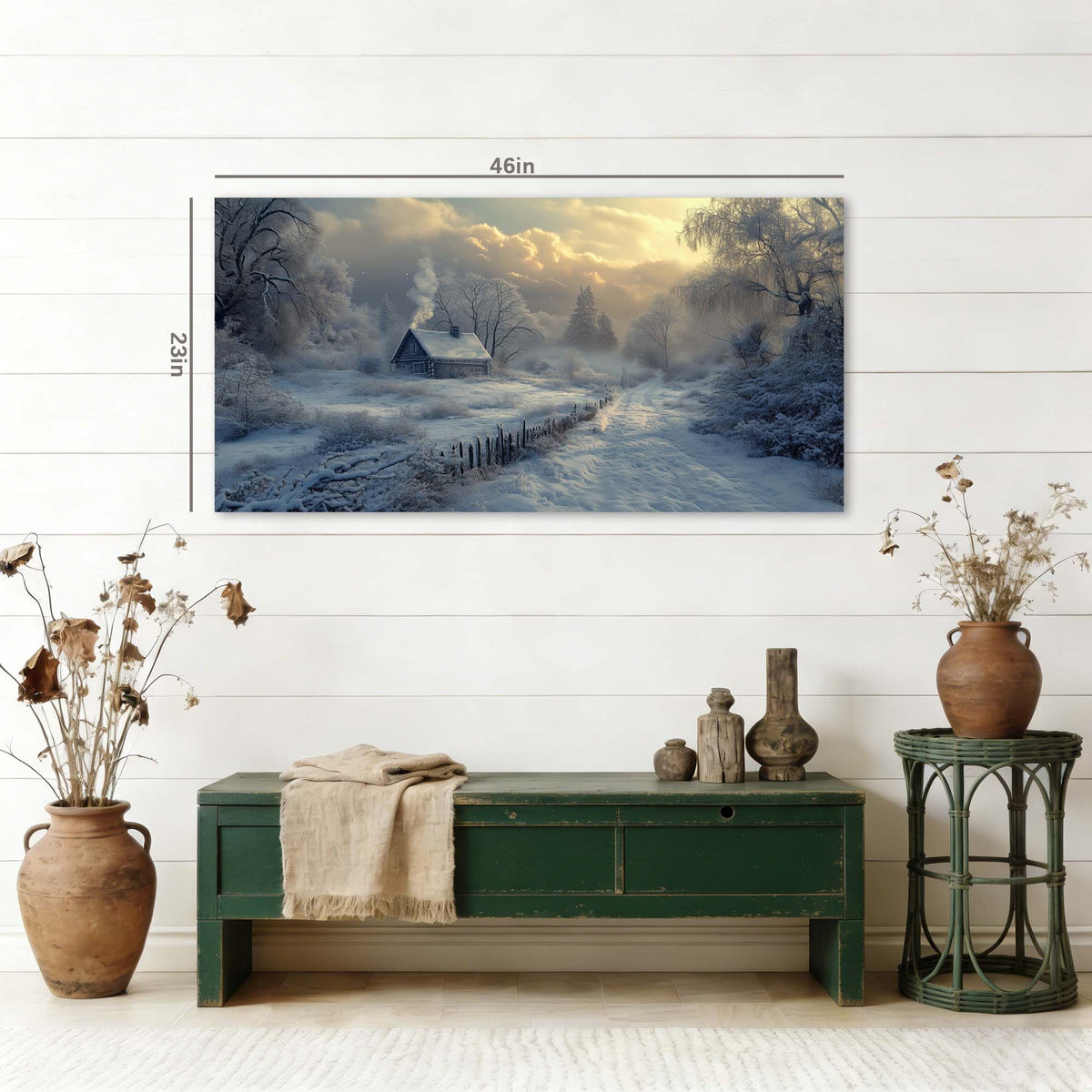 Navy Blue Rustic Nature Wall Art Art Deco Painting Prints Canvas Artwork Living Room Family Bedroom Office Decor