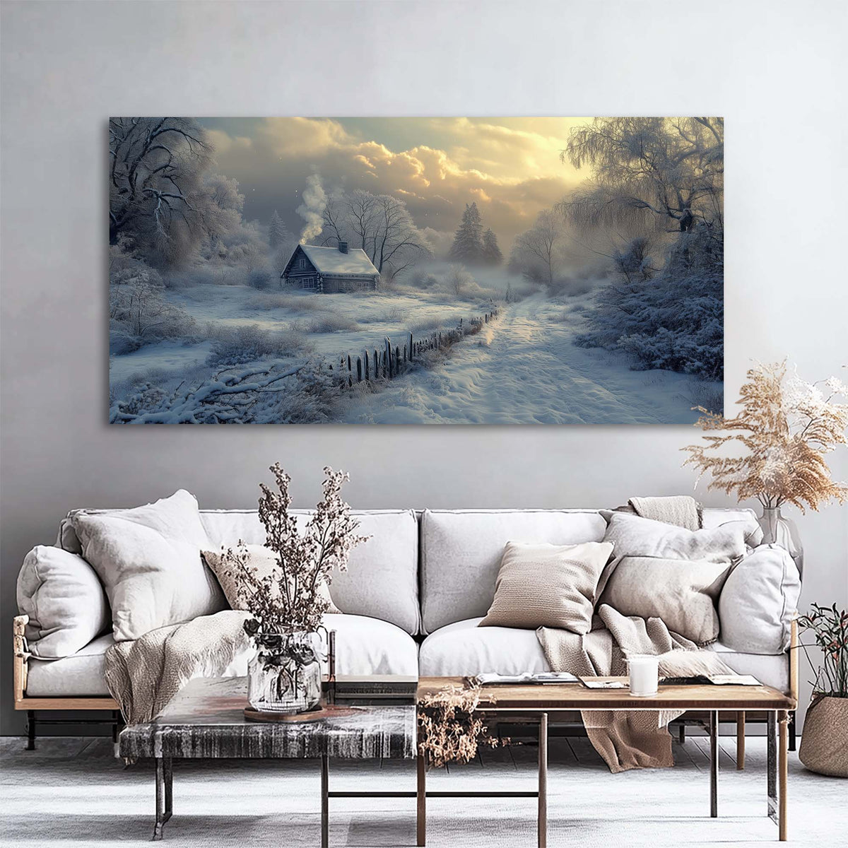 Navy Blue Rustic Nature Wall Art Art Deco Painting Prints Canvas Artwork Living Room Family Bedroom Office Decor