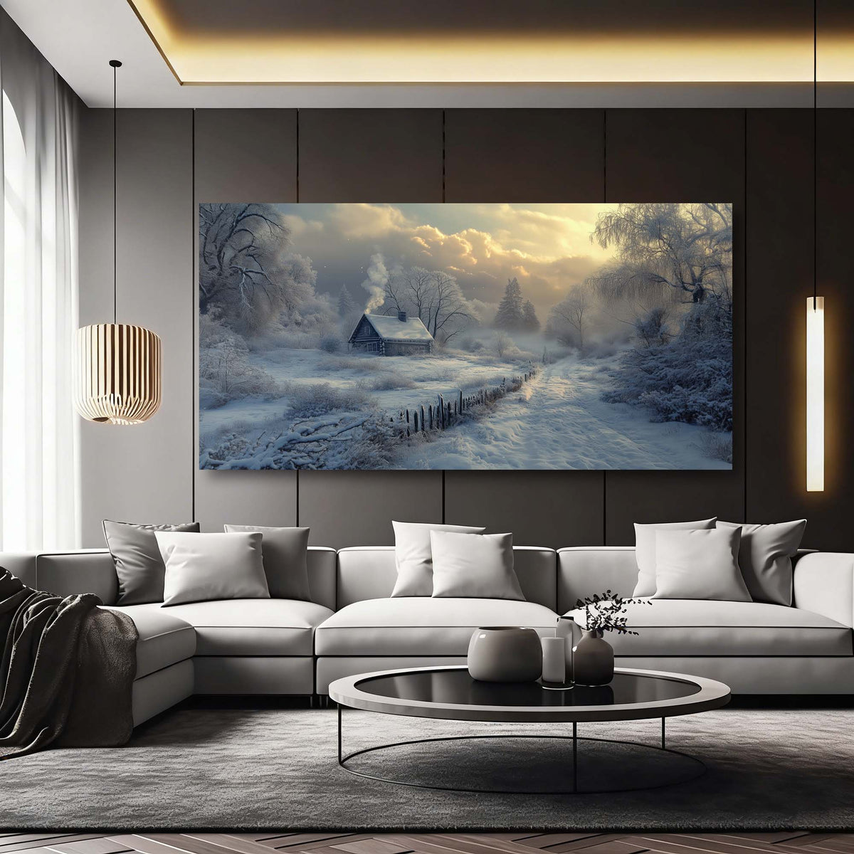 Navy Blue Rustic Nature Wall Art Art Deco Painting Prints Canvas Artwork Living Room Family Bedroom Office Decor